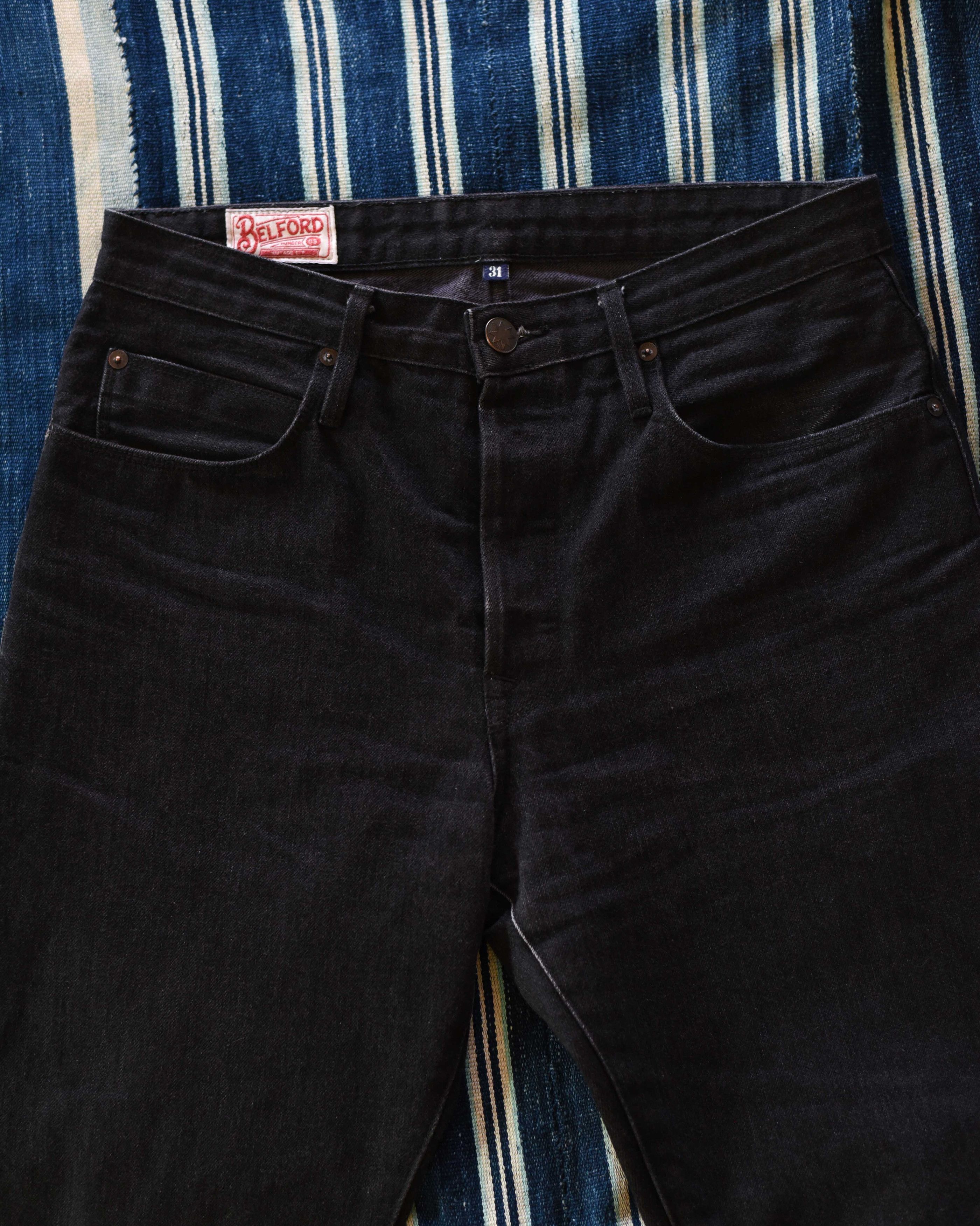 FREENOTE CLOTH Belford Black Grey Denim Jeans 31x28.5 Hemmed