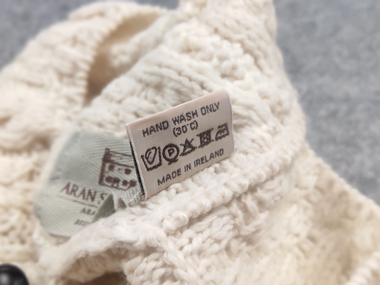 Aran Sweater Market Aran Sweater Market Irish Wool Cable Knit Poncho Vintage Size ONE SIZE - 12 Thumbnail