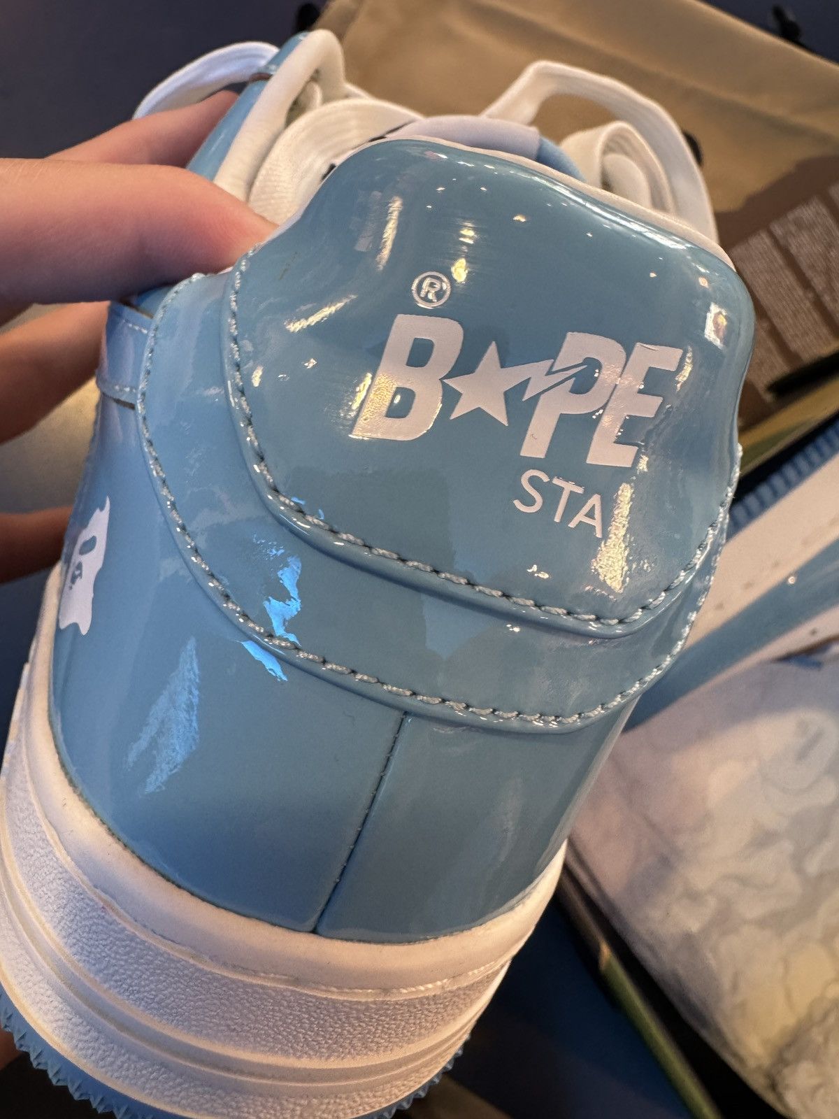 Bape BAPE STA Patent Leather Baby Blue Size US 9.5 / EU 42-43 - 20 Thumbnail