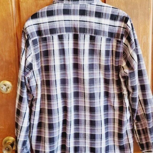Boston Traders Boston Traders Gray Plaid Fleece Lined Long Sleeve Sz L Shac Size US L / EU 52-54 / 3 - 2 Thumbnail