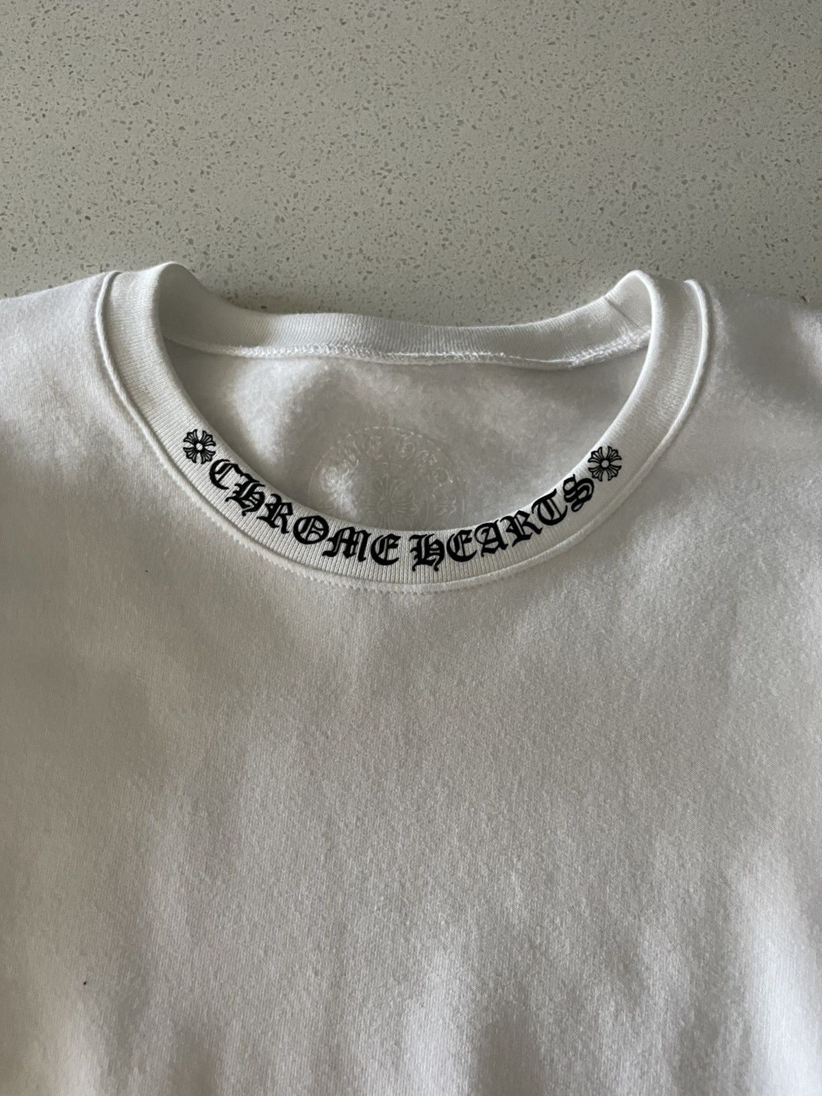 Chrome Hearts Chrome Hearts Neck Arm Logo White Crewneck Size US XL / EU 56 / 4 - 4 Thumbnail