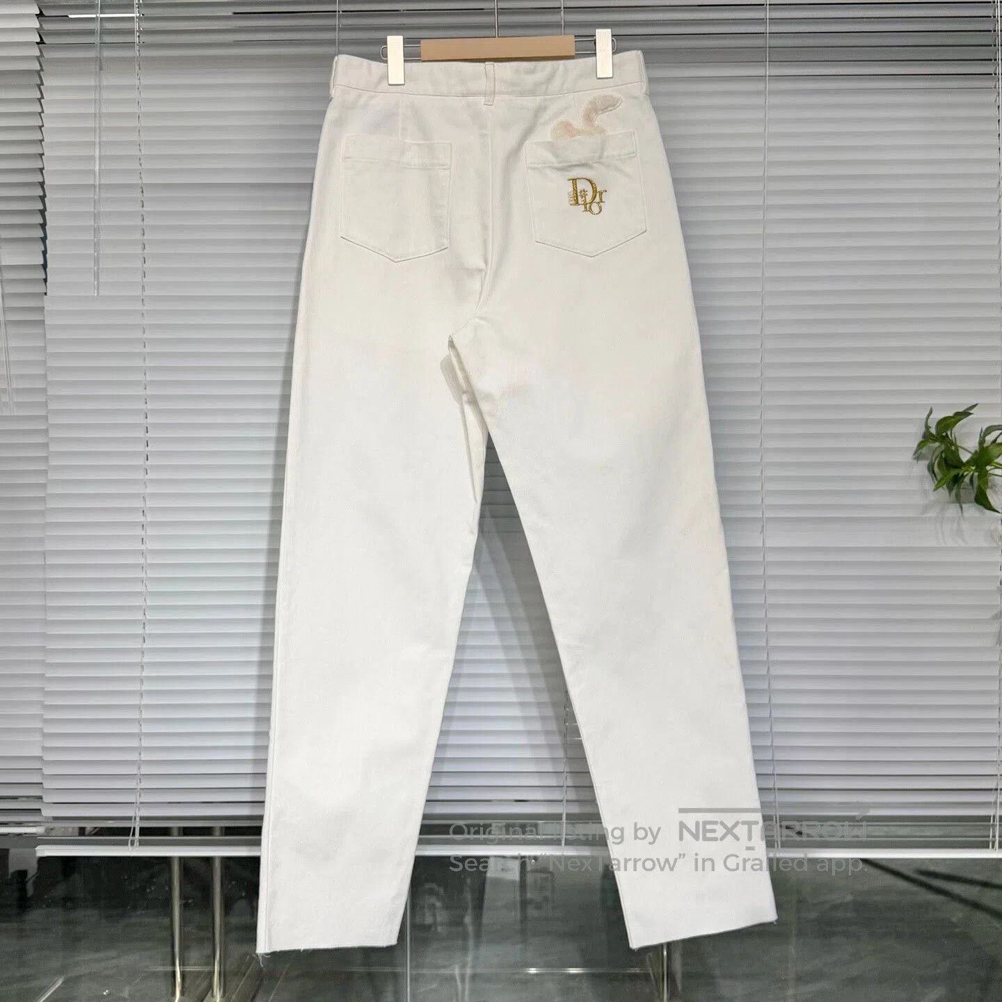 Dior dior limited edition white jeans with logo. Size US 36 / EU 52 - 2 Thumbnail