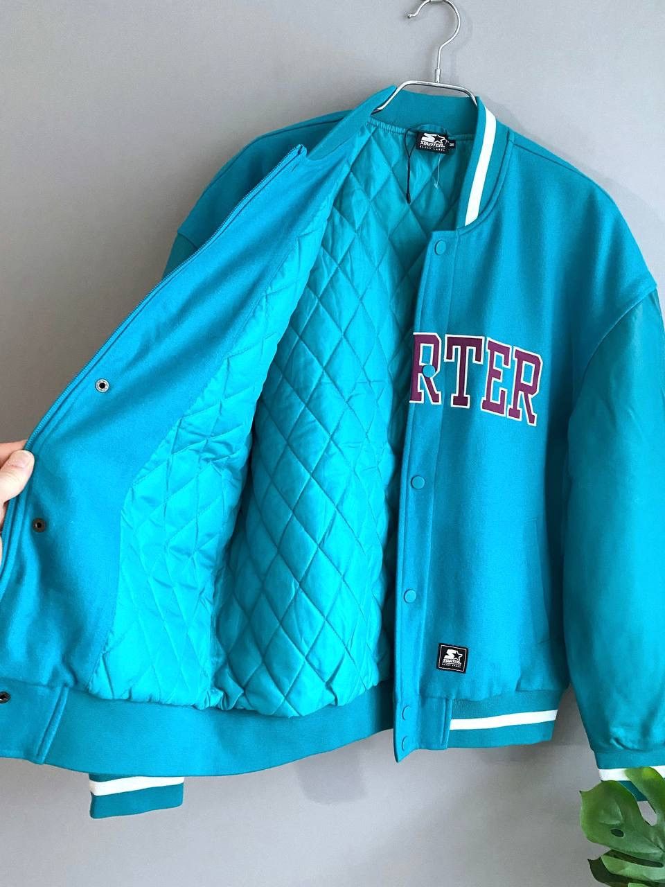 Majestic × Starter Starter Black Label Men's Wool Bomber College Team Jacket, Size M Size US M / EU 48-50 / 2 - 10 Thumbnail