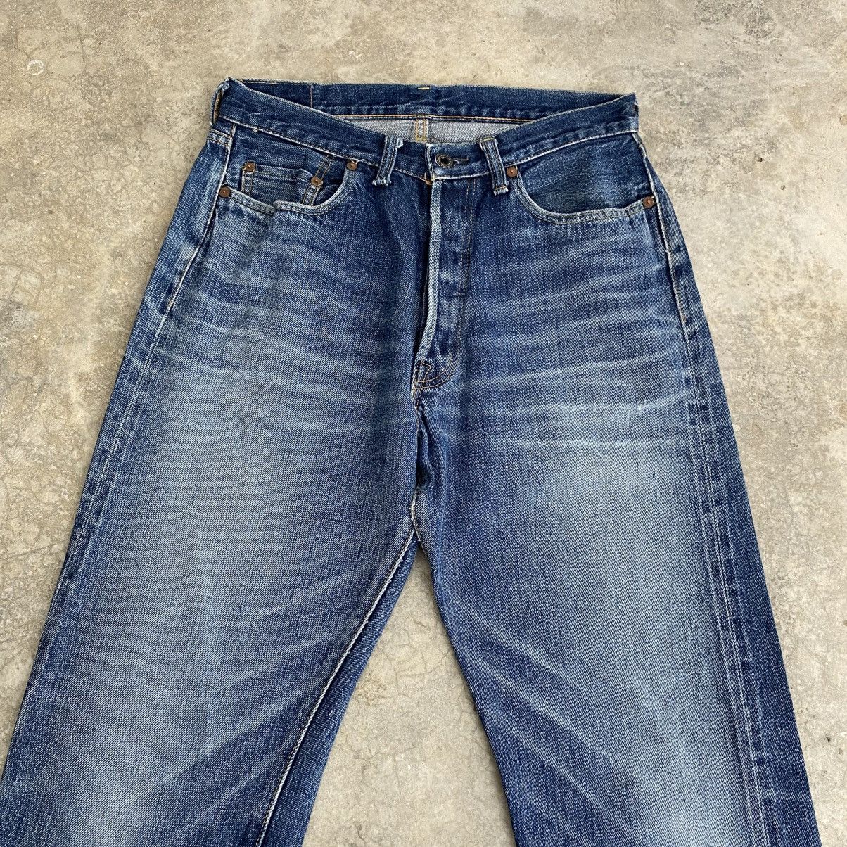 Denime Vintage 90’s Denime Japan Faded Blue Selvedge Jeans Size US 30 / EU 46 - 4 Thumbnail