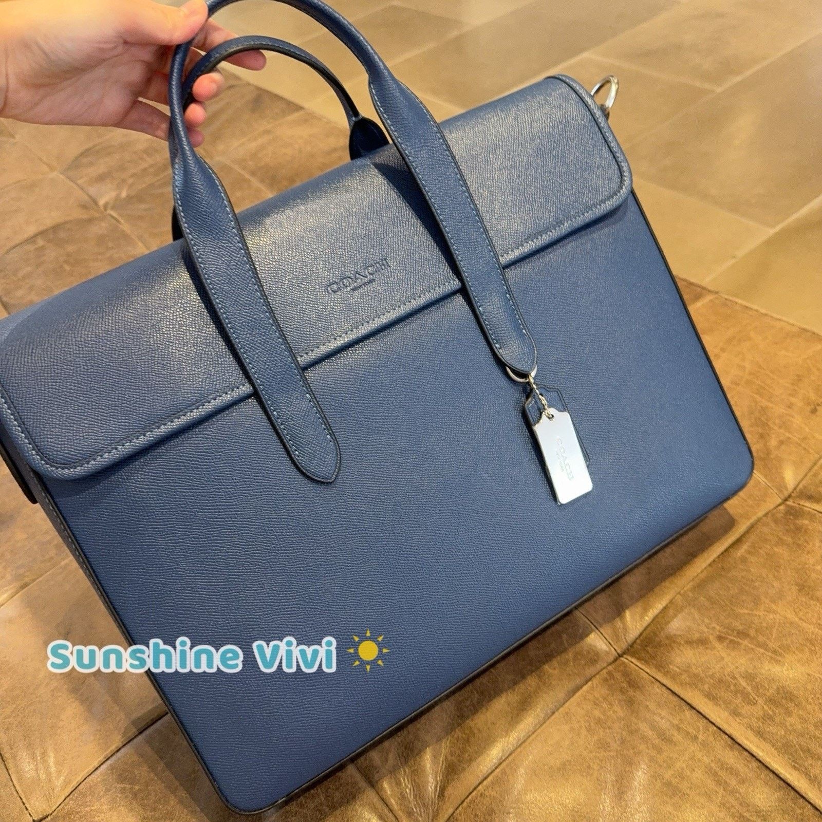 Coach NWT Coach Sullivan Portfolio Brief leather CDB76 TRUE BLUE Size ONE SIZE - 1 Thumbnail