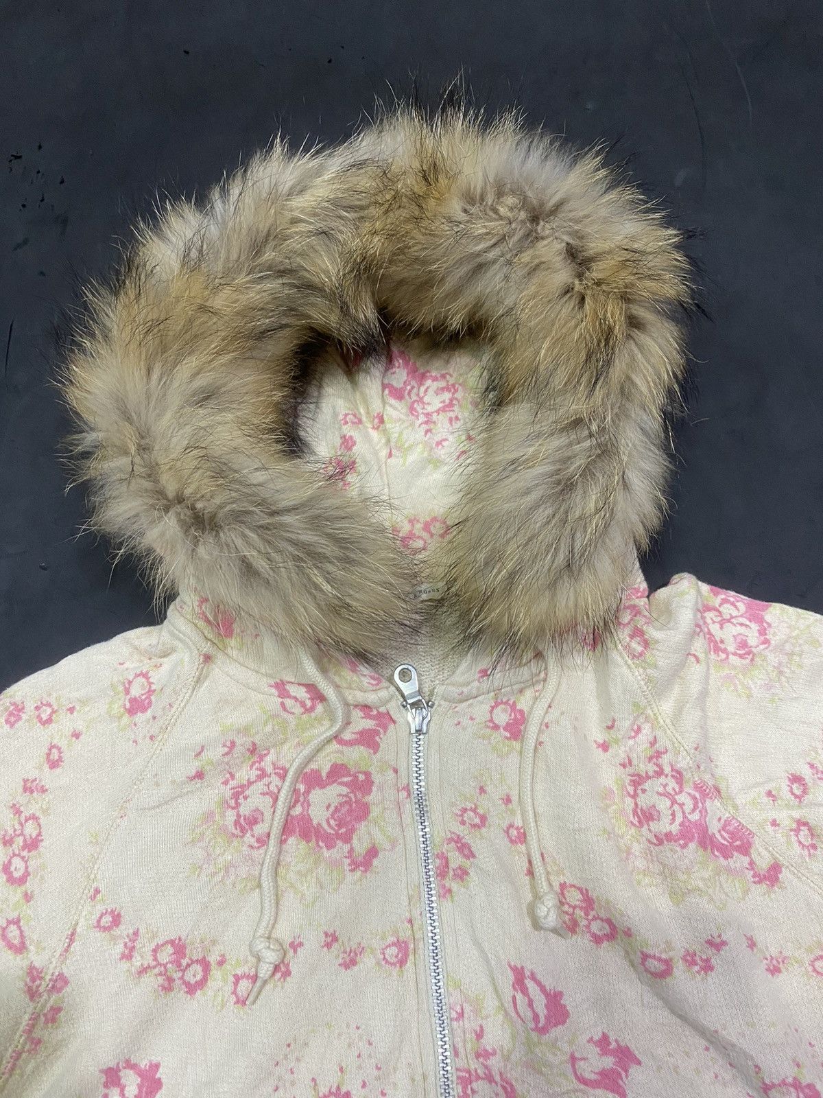 14th Addiction peach flower print furhoodie lgb ifsixwasnine Size US M / EU 48-50 / 2 - 2 Thumbnail