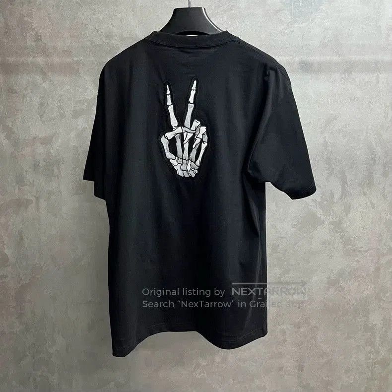 Balenciaga Balenciaga Black Melted Smile Print T-Shirt. Size US XS / EU 42 / 0 - 2 Thumbnail