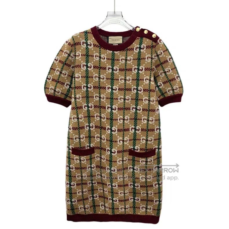 Gucci Gucci Colour block logo jacquard full print wool round nec Size M / US 6-8 / IT 42-44 - 1 Thumbnail