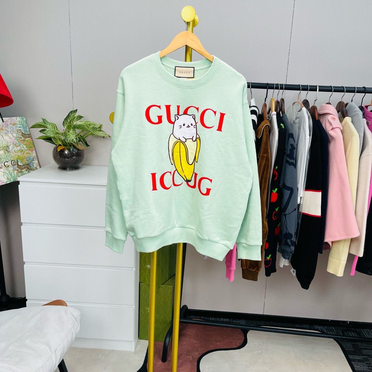 Gucci Gucci Cartoon banana kitten sweatshirt 2501-Nextarrow Size US S / EU 44-46 / 1 - 1 Thumbnail