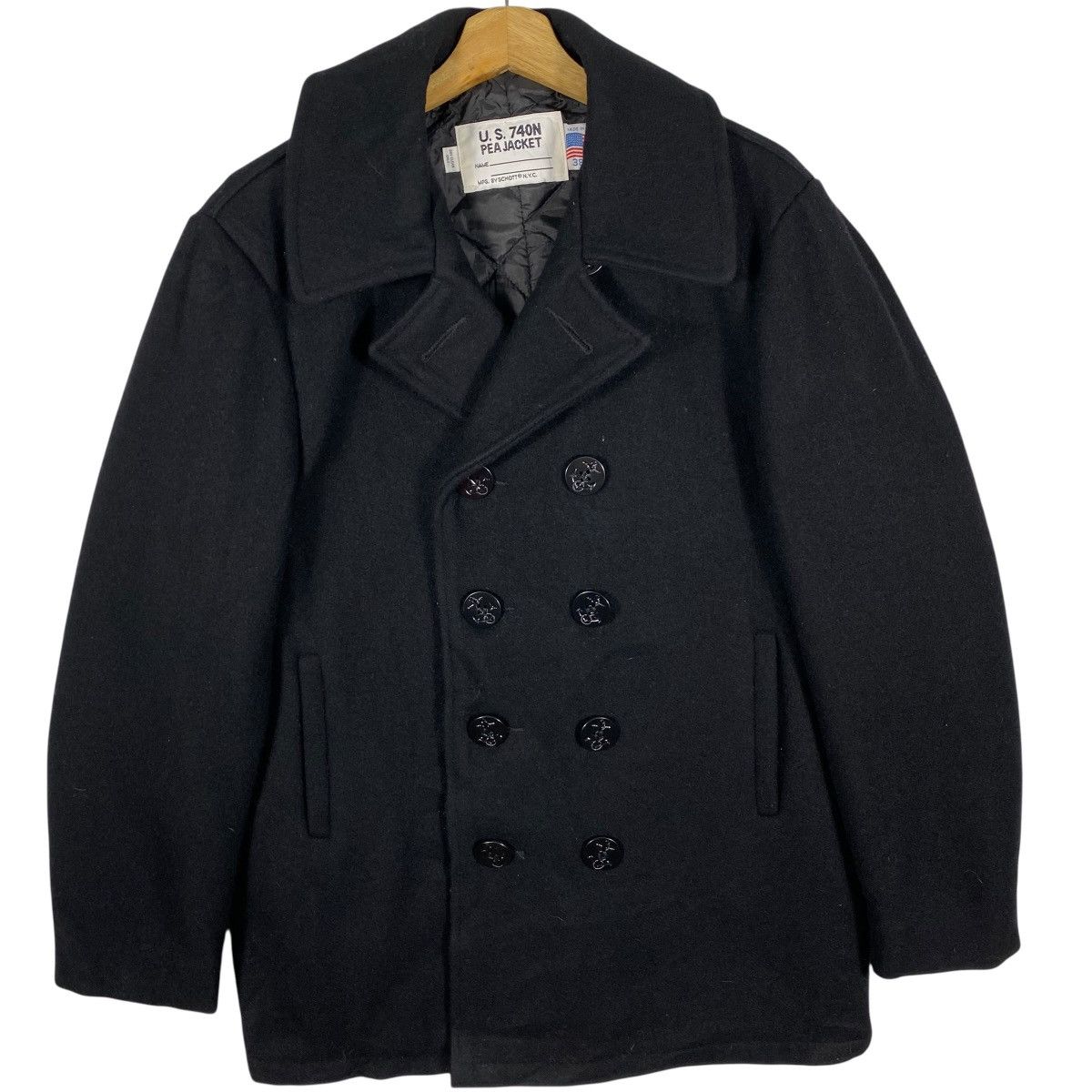 Schott Vintage Schott U.S 740N Peacoat Wool Button Jacket Size US M / EU 48-50 / 2 - 4 Thumbnail