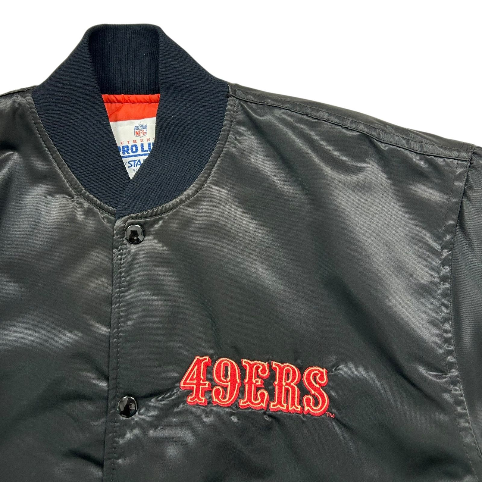 NFL VTG 90s SAN FRANCISCO 49ERS STARTER SATIN JACKET BIG LOGO Size US L / EU 52-54 / 3 - 4 Thumbnail