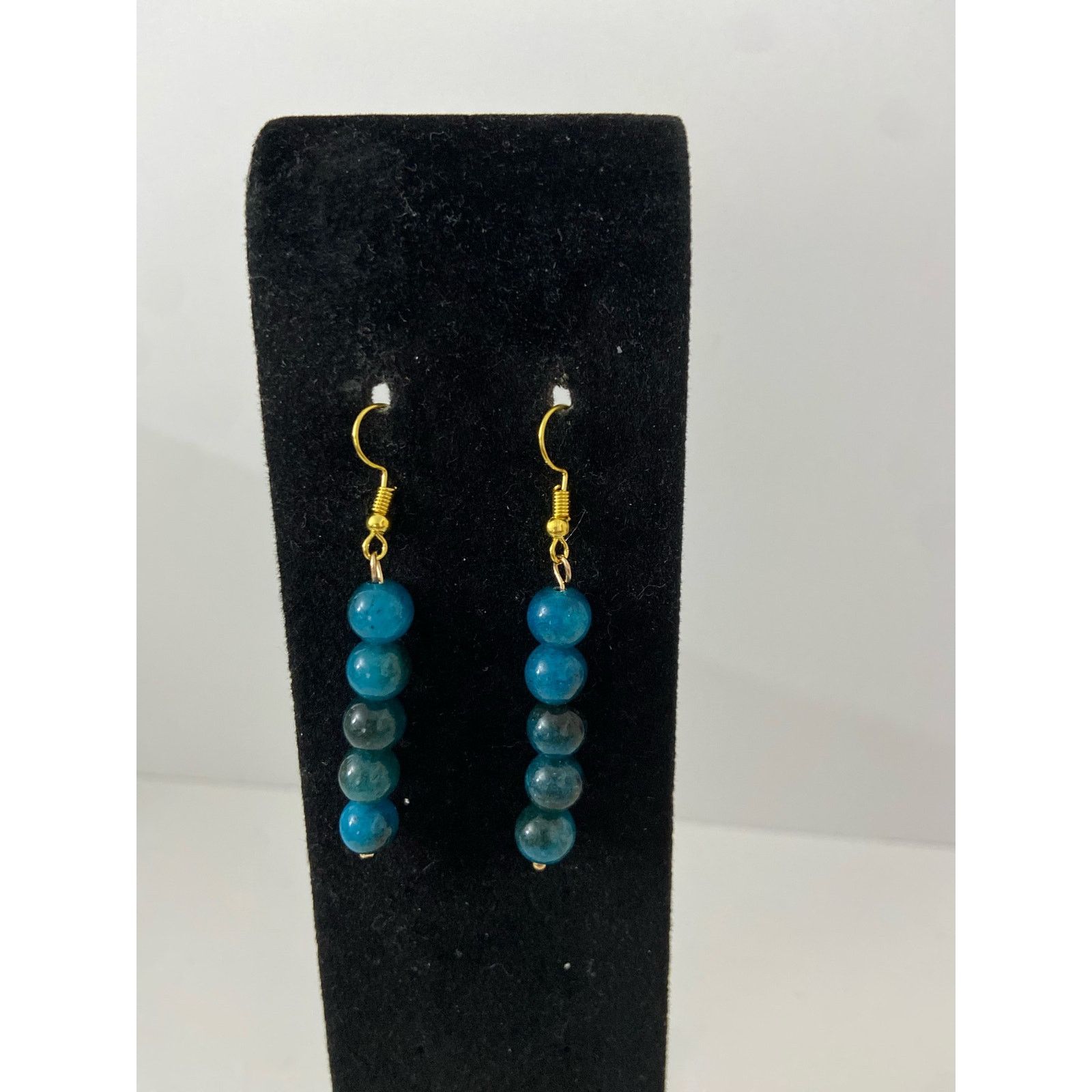 Handmade Handmade blue apatite bead earrings Size ONE SIZE - 1 Thumbnail