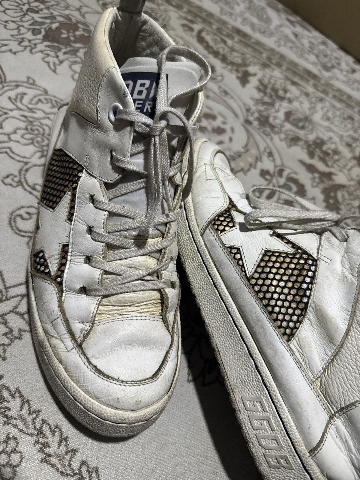 Noah NOAH X GGDB Star White High Top Sneakers Size US 11.5 / EU 44-45 - 3 Thumbnail
