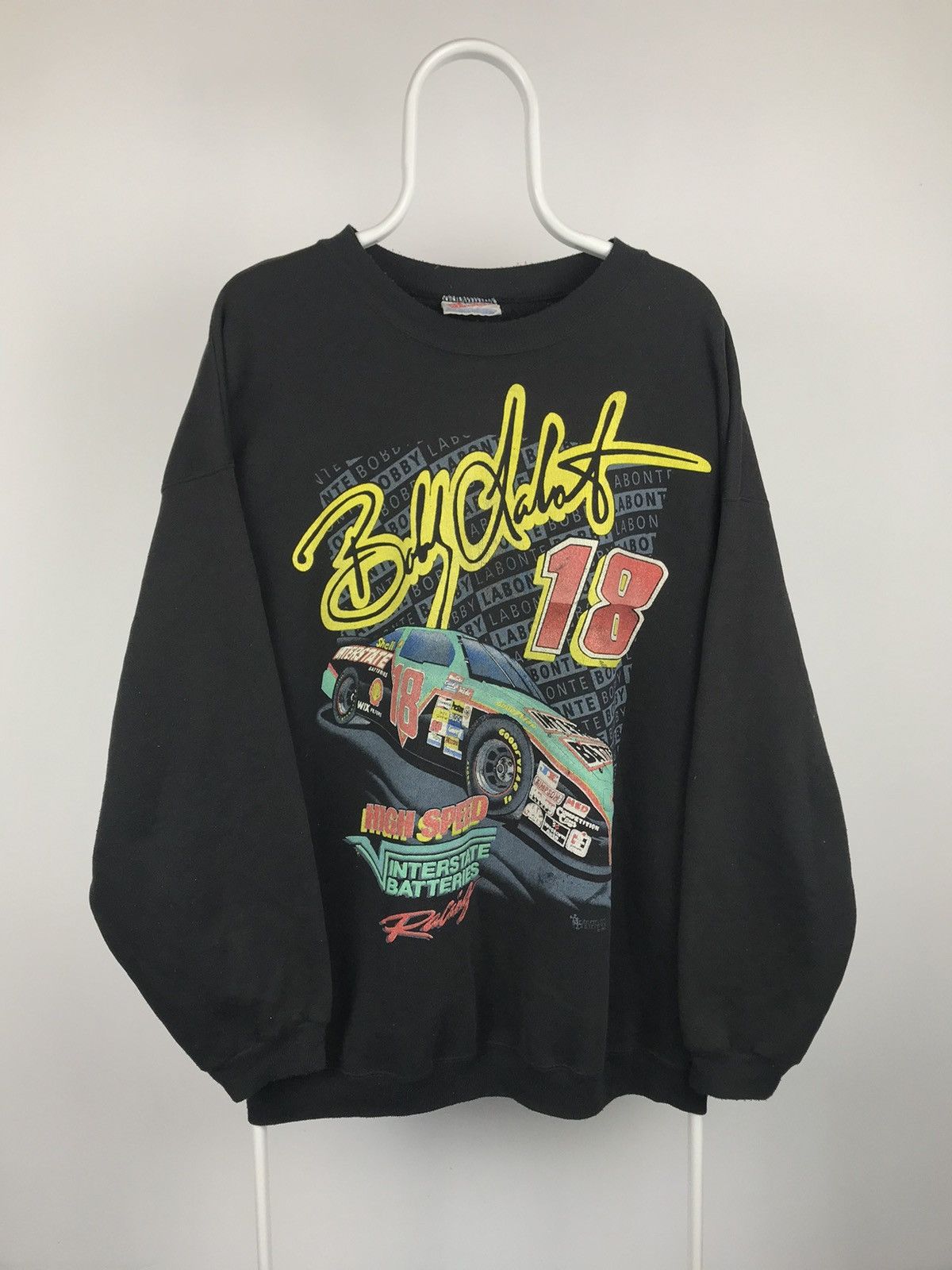 NASCAR Vintage Bobby Labonte NASCAR Racing Sweatshirt 1993 Speed Size US XXL / EU 58 / 5 - 1 Thumbnail