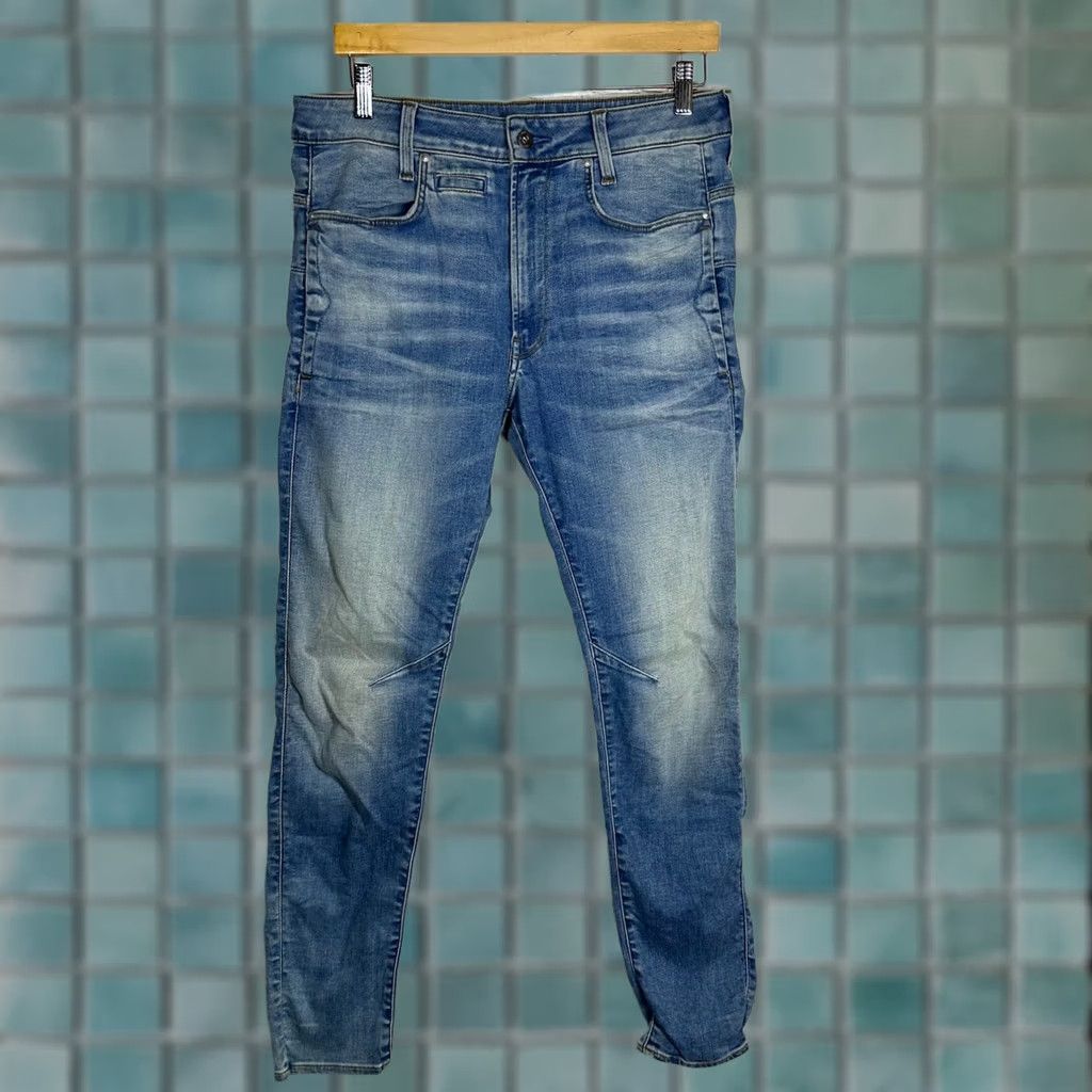 Vintage G-Star RAW Mens Slim Tapered Jeans Medium Blue Denim Size 32 Inseam 31 Mens Womens Size US 32 / EU 48 - 1 Thumbnail