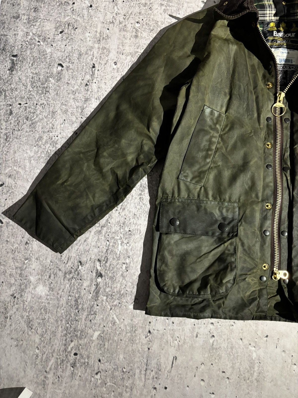 Barbour Rare Wax Waxed Jacket Barbour Bedale Vintage Faded 00s Size US S / EU 44-46 / 1 - 6 Thumbnail