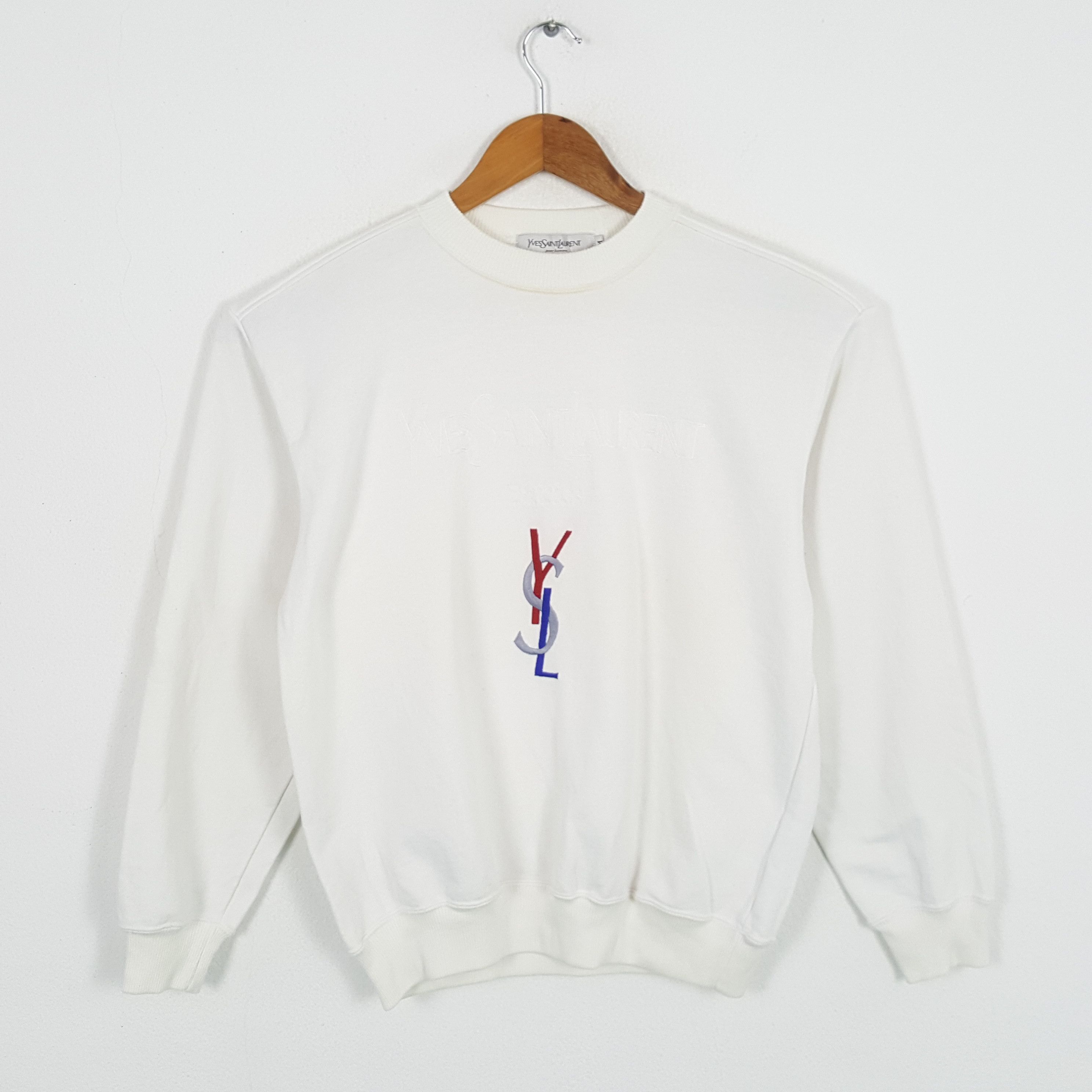 Vintage × Yves Saint Laurent Vintage YVES SAINT LAURENT Italian Brand Sweatshirts Size US M / EU 48-50 / 2 - 1 Thumbnail