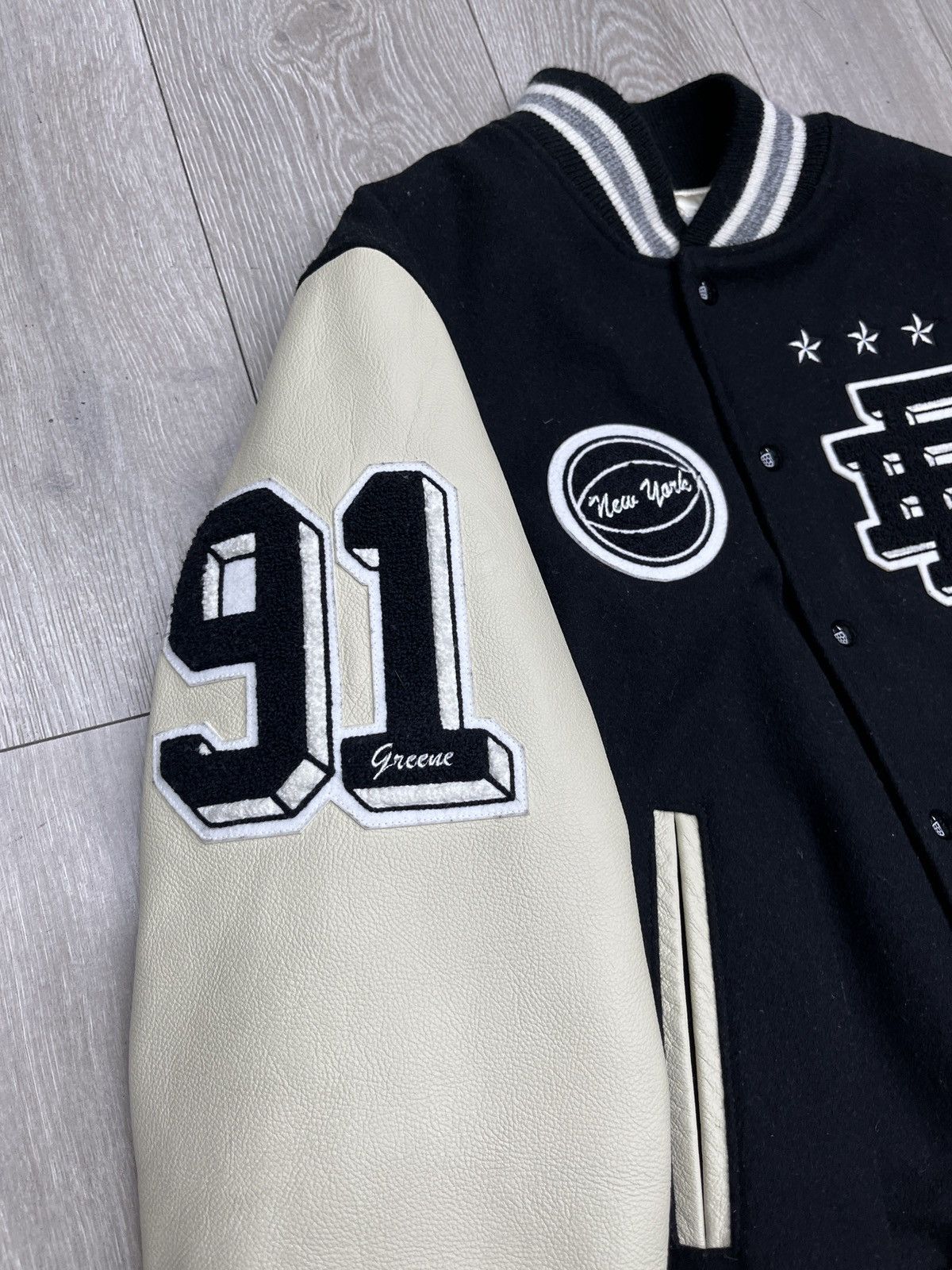 Eric Emanuel Eric Emanuel EE Varsity Jacket Black White Size US L / EU 52-54 / 3 - 4 Thumbnail