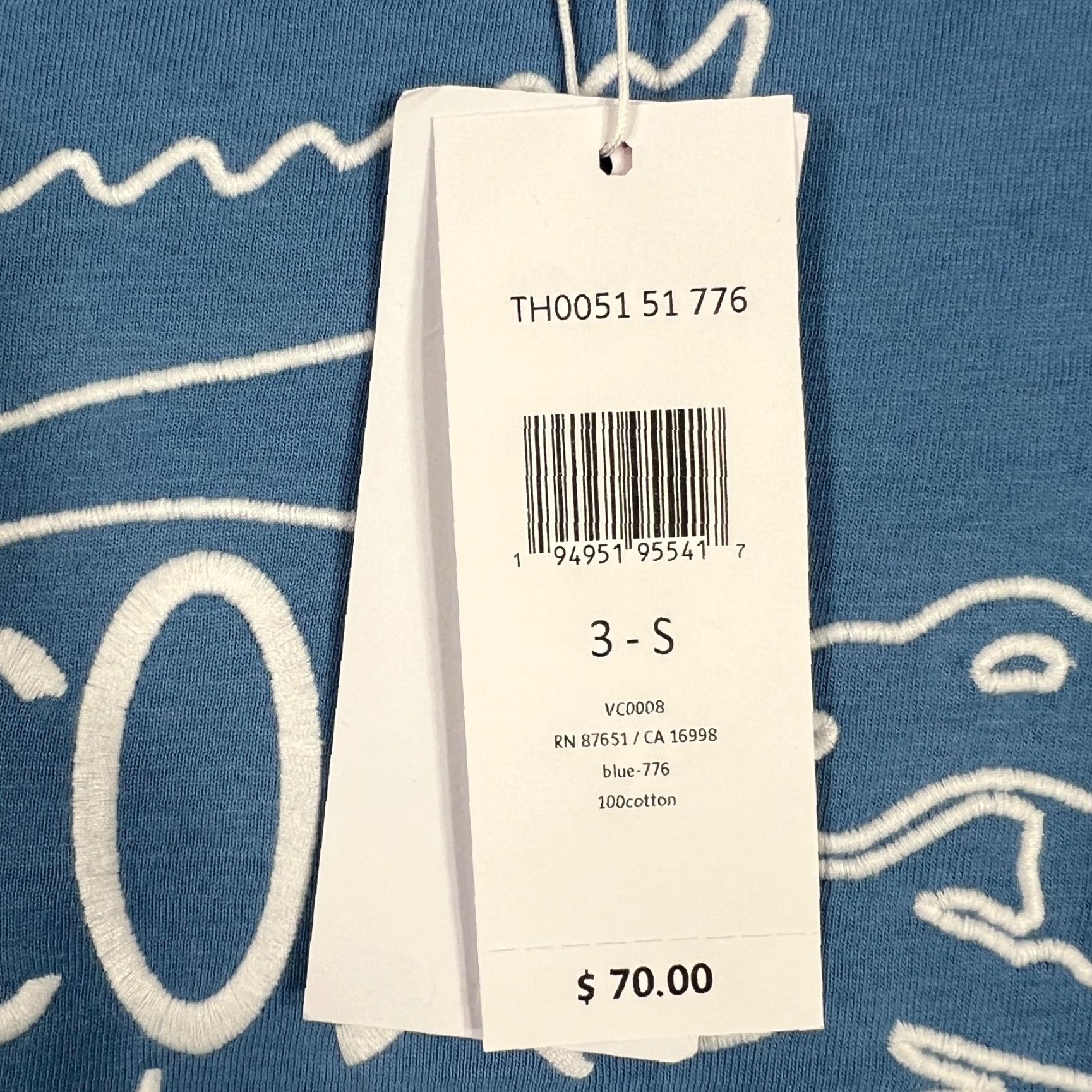 Lacoste LACOSTE Shirt Mens Small Blue Cotton Short Sleeve Crew Neck TH0051 Regular Fit Size US S / EU 44-46 / 1 - 5 Thumbnail