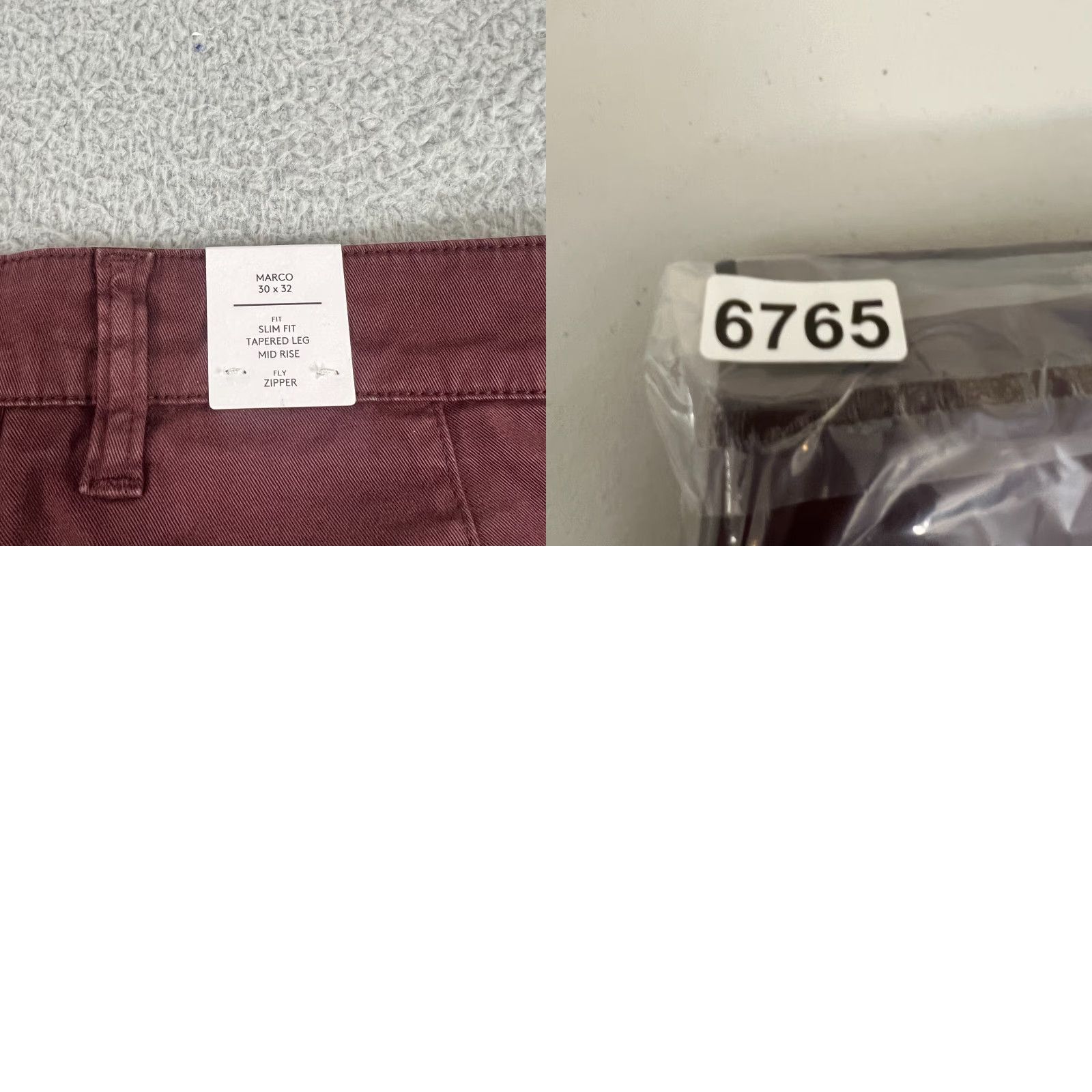 Vintage NNO7 Men's Slim Tapered Chino Pants Size 30 Red Cotton Casual Formal Workwear NWT Size US 30 / EU 46 - 8 Thumbnail