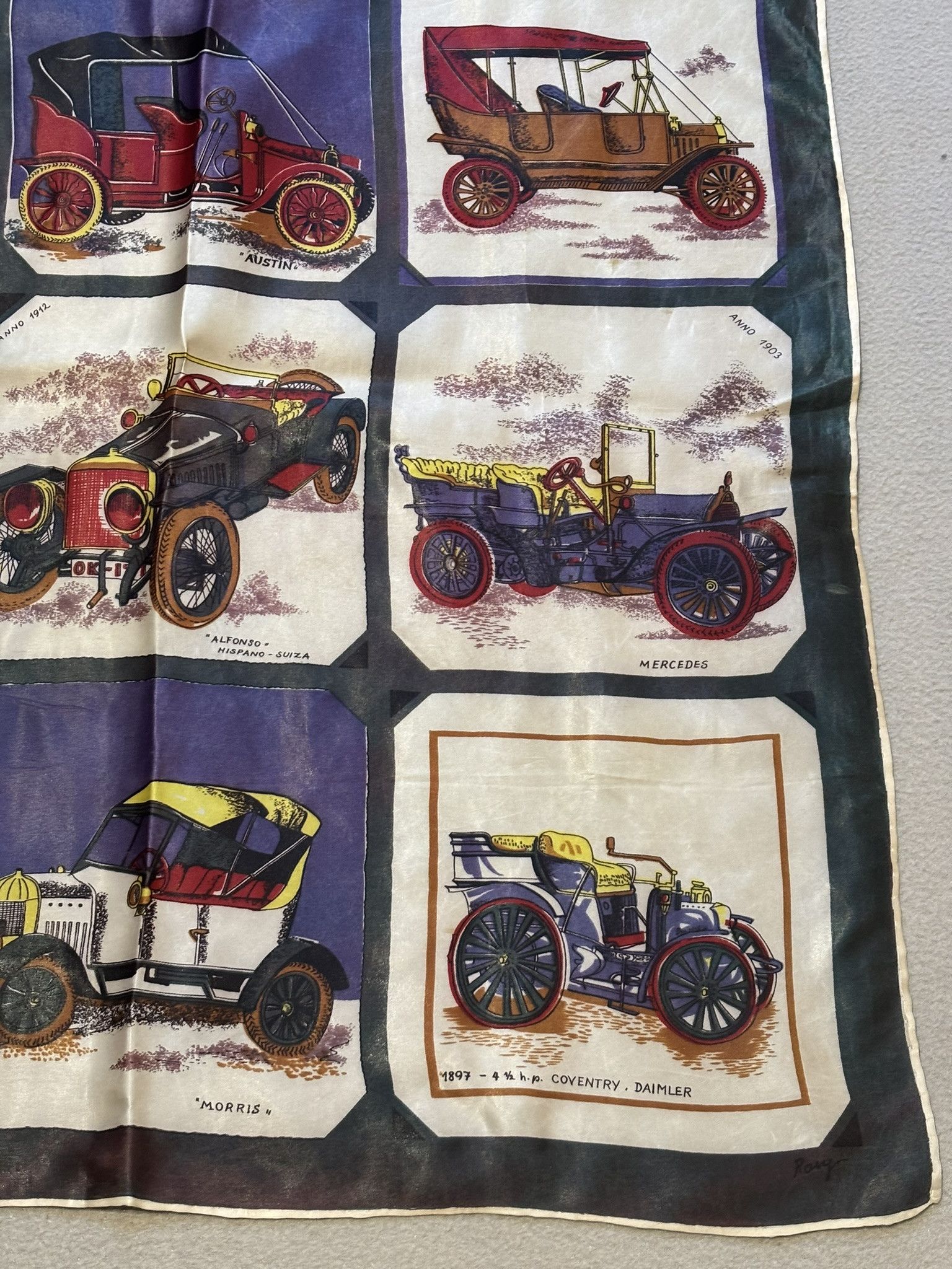 Other Scarf/Scarf Old cars Vintage cars 60s/70s Size ONE SIZE - 5 Thumbnail
