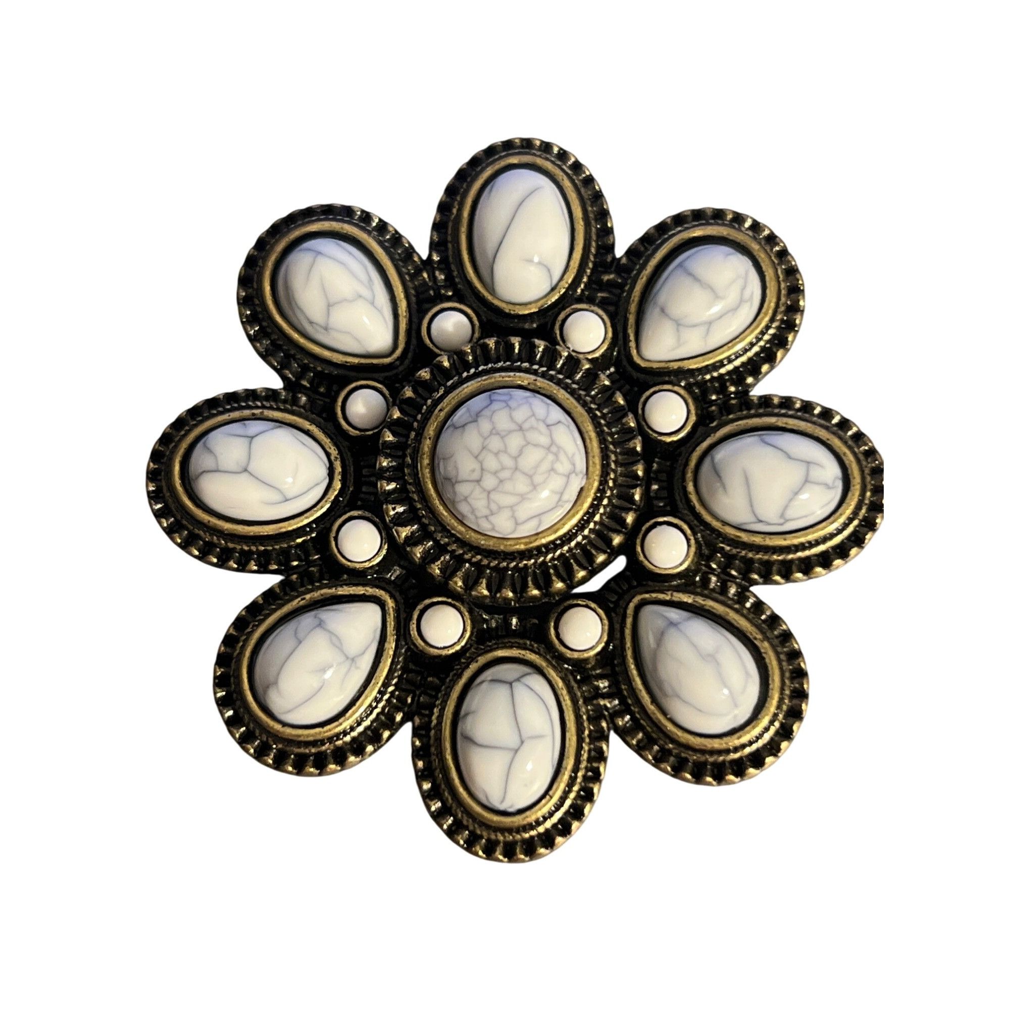 Other Premier Design Large Flower Brooch Pin Pendant Antique Gold Size ONE SIZE - 1 Thumbnail