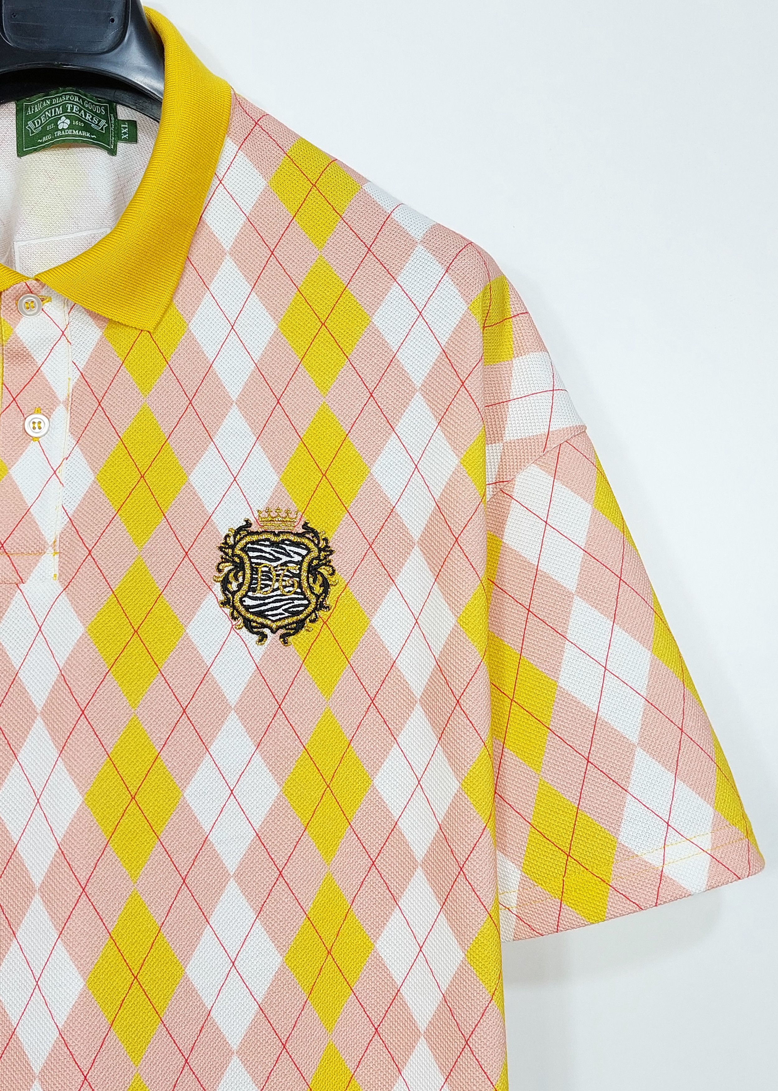 DENIM TEARS intarsia zebra crest polo shirt - multi XXL Size US XXL / EU 58 / 5 - 6 Thumbnail