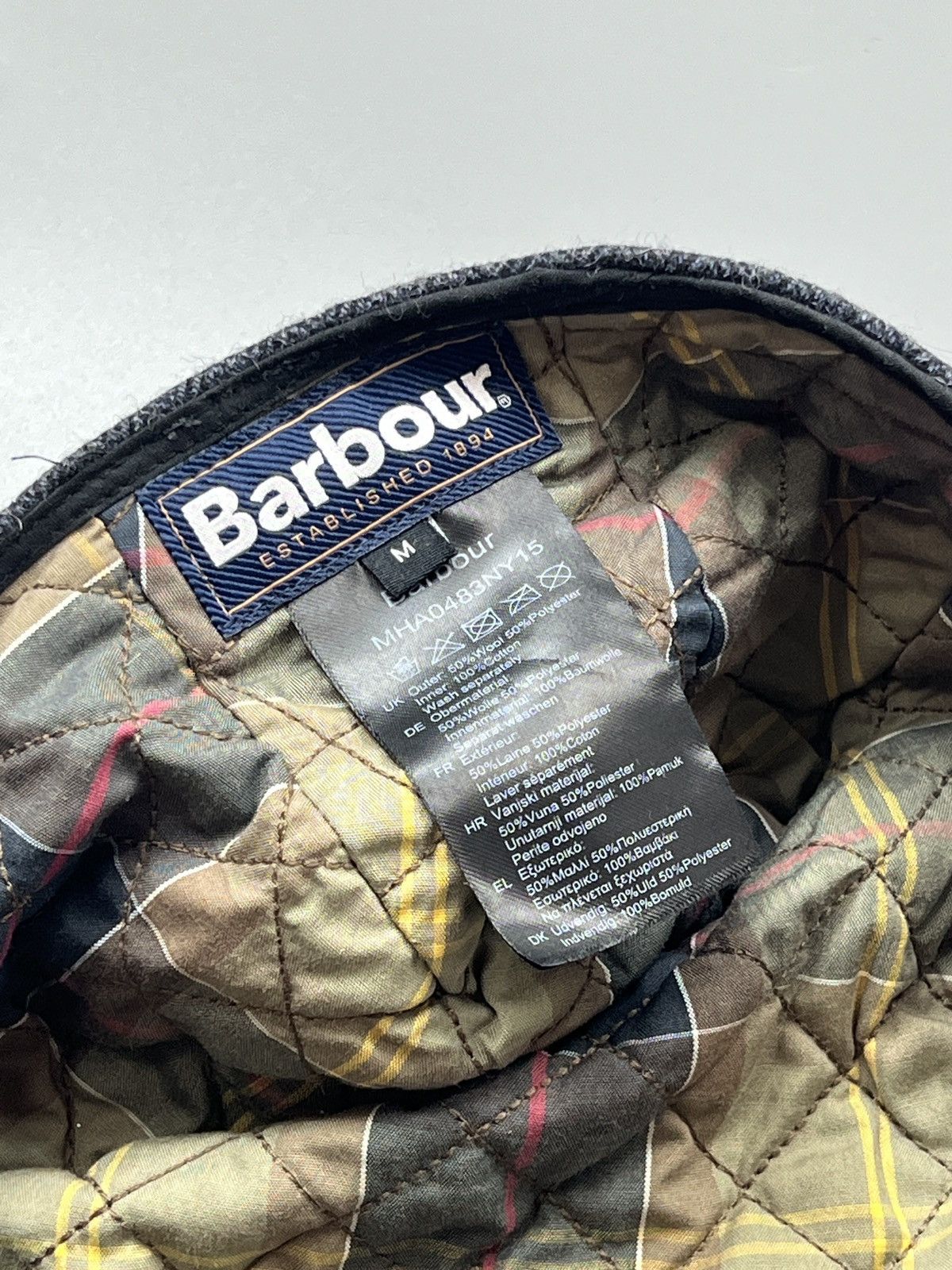 Barbour Barbour Wool Flat Cap Hat (Y0477) Size ONE SIZE - 8 Thumbnail