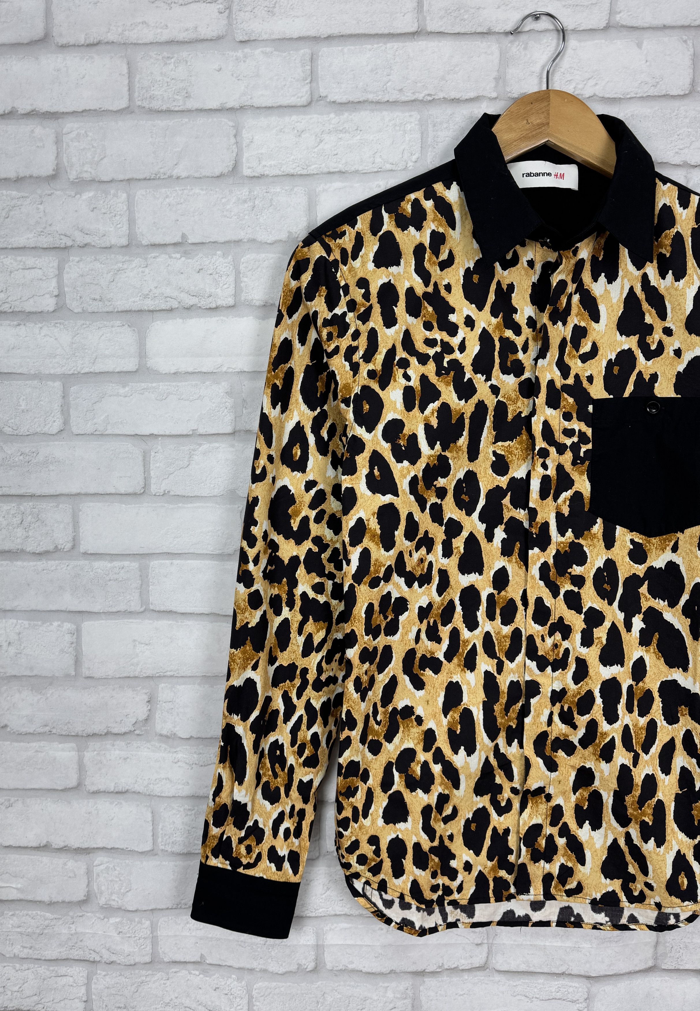 NWOT PACO RABANNE x H&M Animal Leopard Print Shirt