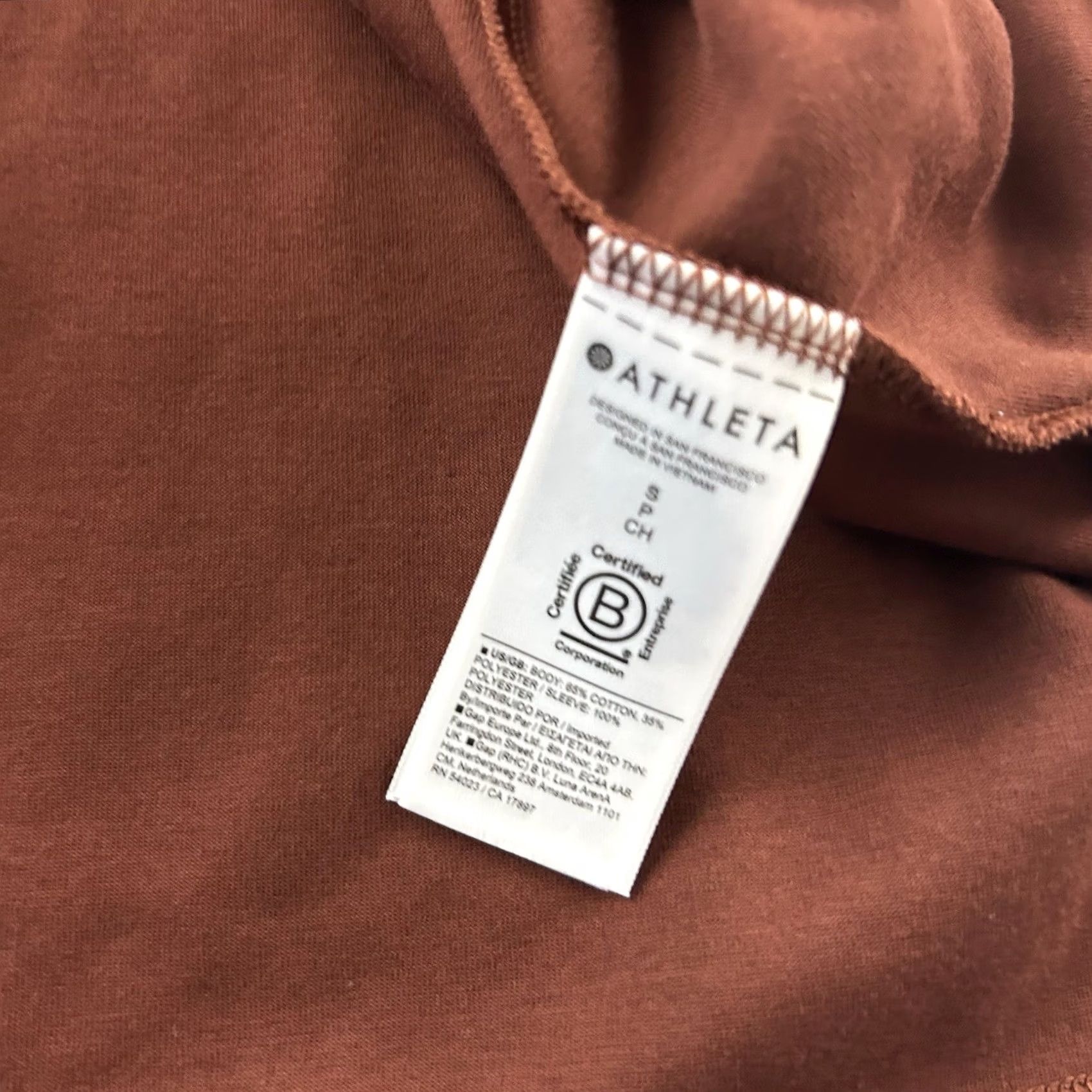Athleta Athleta Harlow Hybrid T Short Rouched Sleeve Top Women's Small Brown Shirt Women S Brown Athleta Harlow Hybrid T Short Rouched Sleeve Top (S) Brown Size S / US 4 / IT 40 - 5 Thumbnail