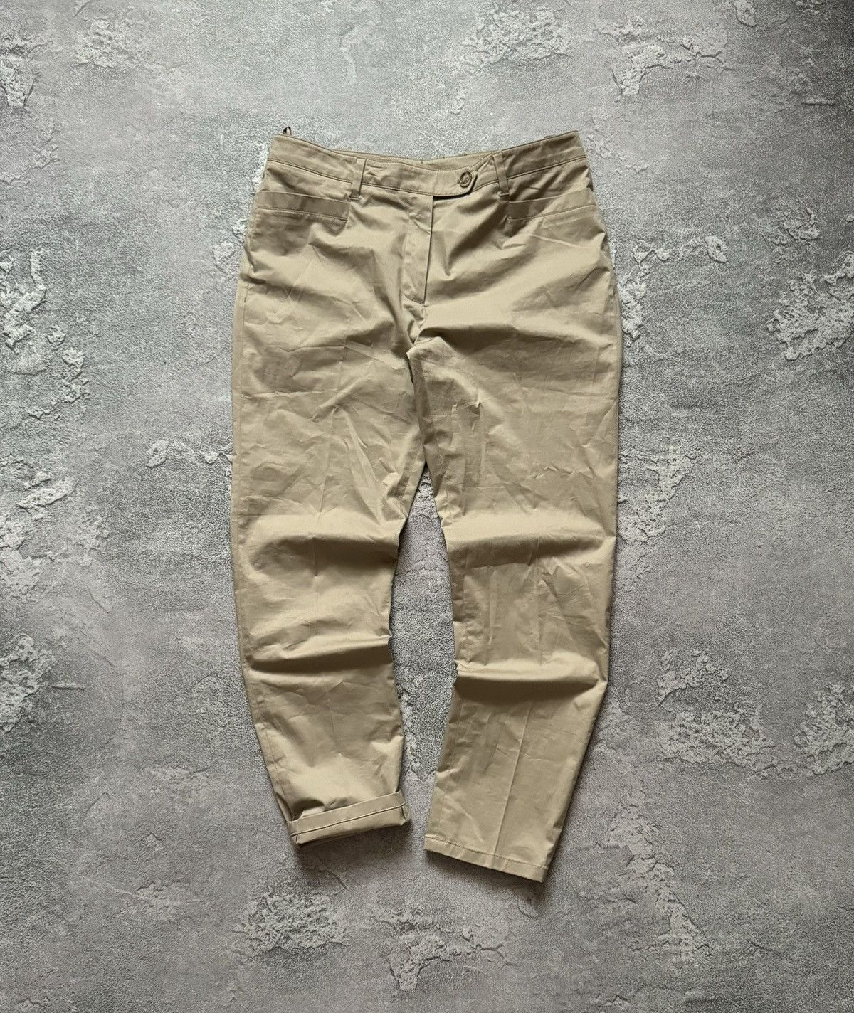 Designer × Prada Prada M Wmns beige chino pant trouser Jean casual Size 26" / US 2 / IT 38 - 11 Thumbnail