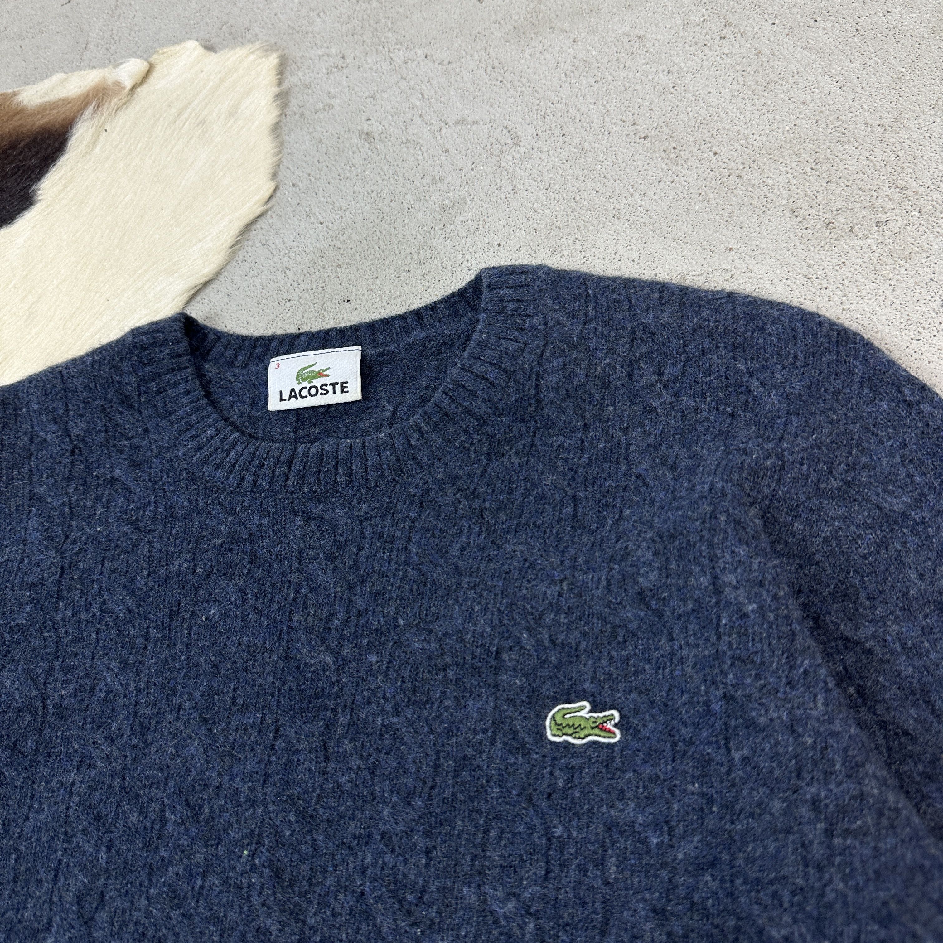 Lacoste × Vintage Lacoste Wool Cable Sweater Size US S / EU 44-46 / 1 - 3 Thumbnail