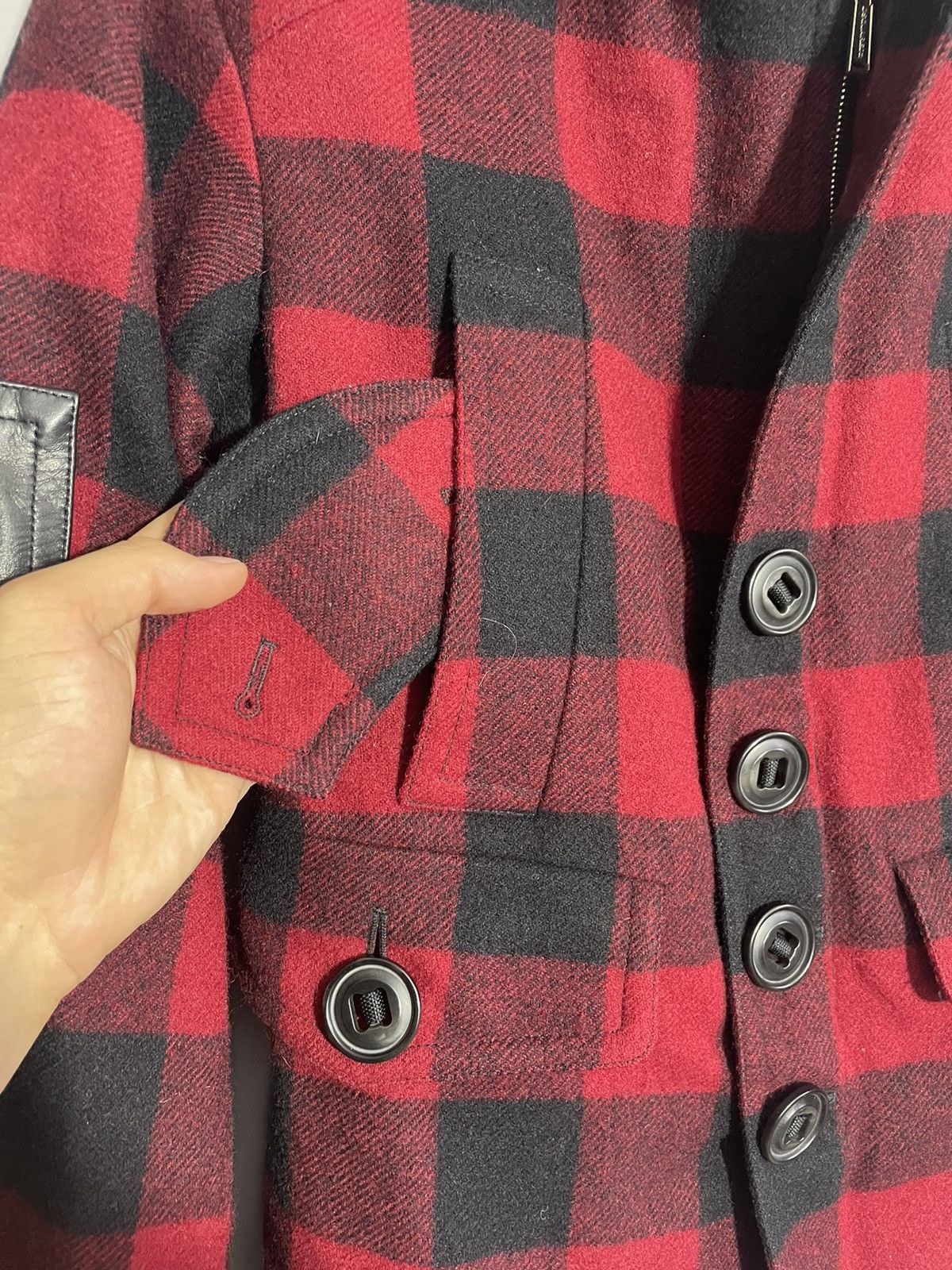 Dsquared2 DSQUARED2 Blouson RedxBlack(Check Pattern) wool coat jacket Size M / US 6-8 / IT 42-44 - 10 Thumbnail