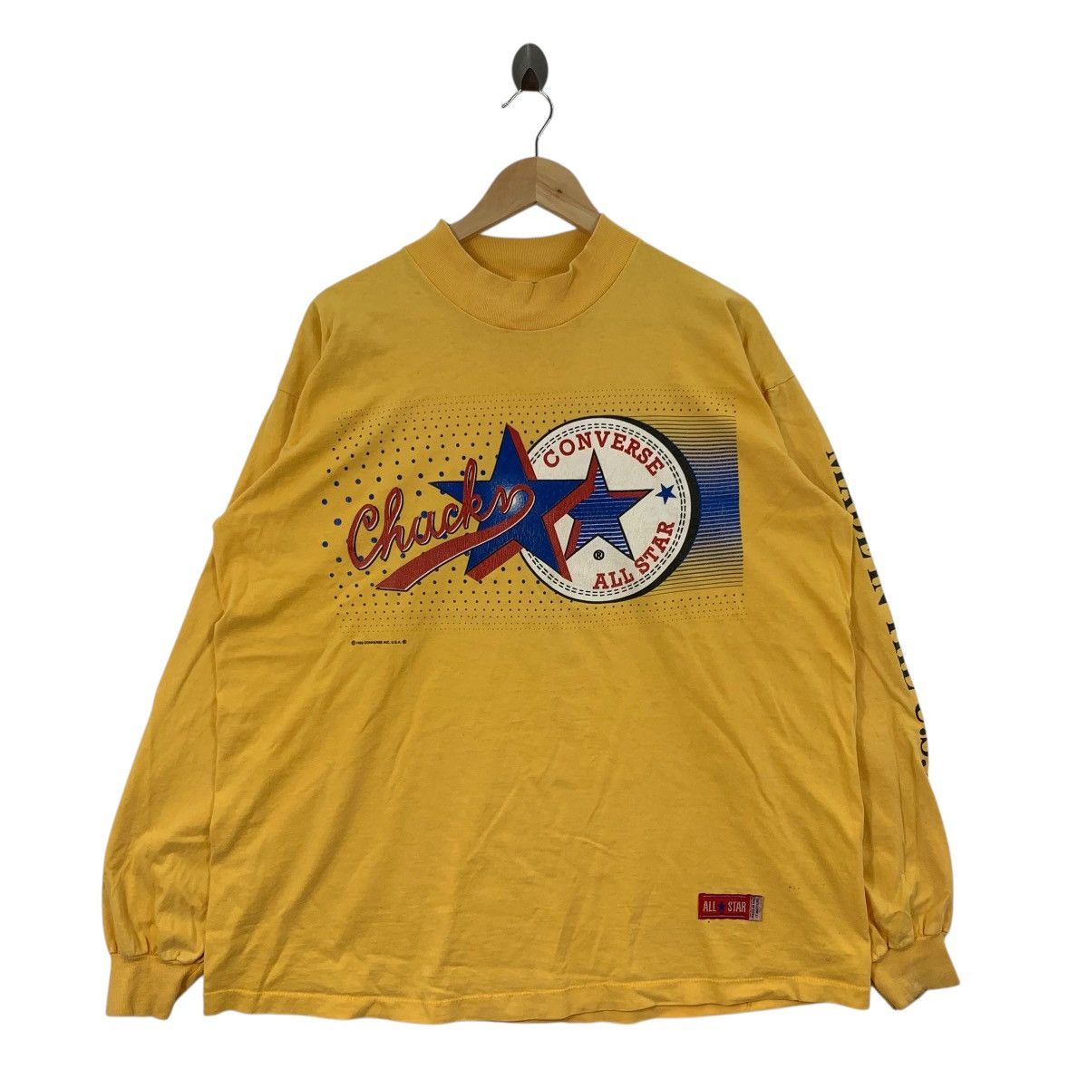 Converse Vintage 90s CONVERSE ALL STAR 1993 Chuck Taylor Usa Tshirt Size US M / EU 48-50 / 2 - 1 Thumbnail