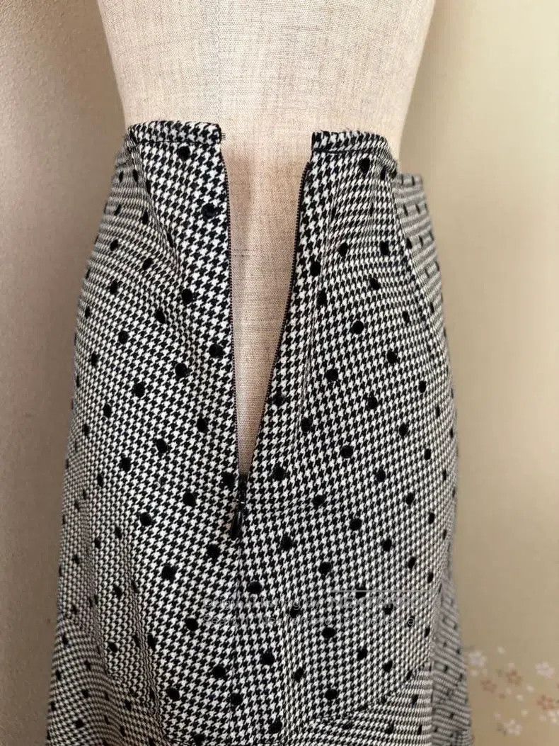 Comme Des Garcons size S Houndstooth Plaid Skirt
