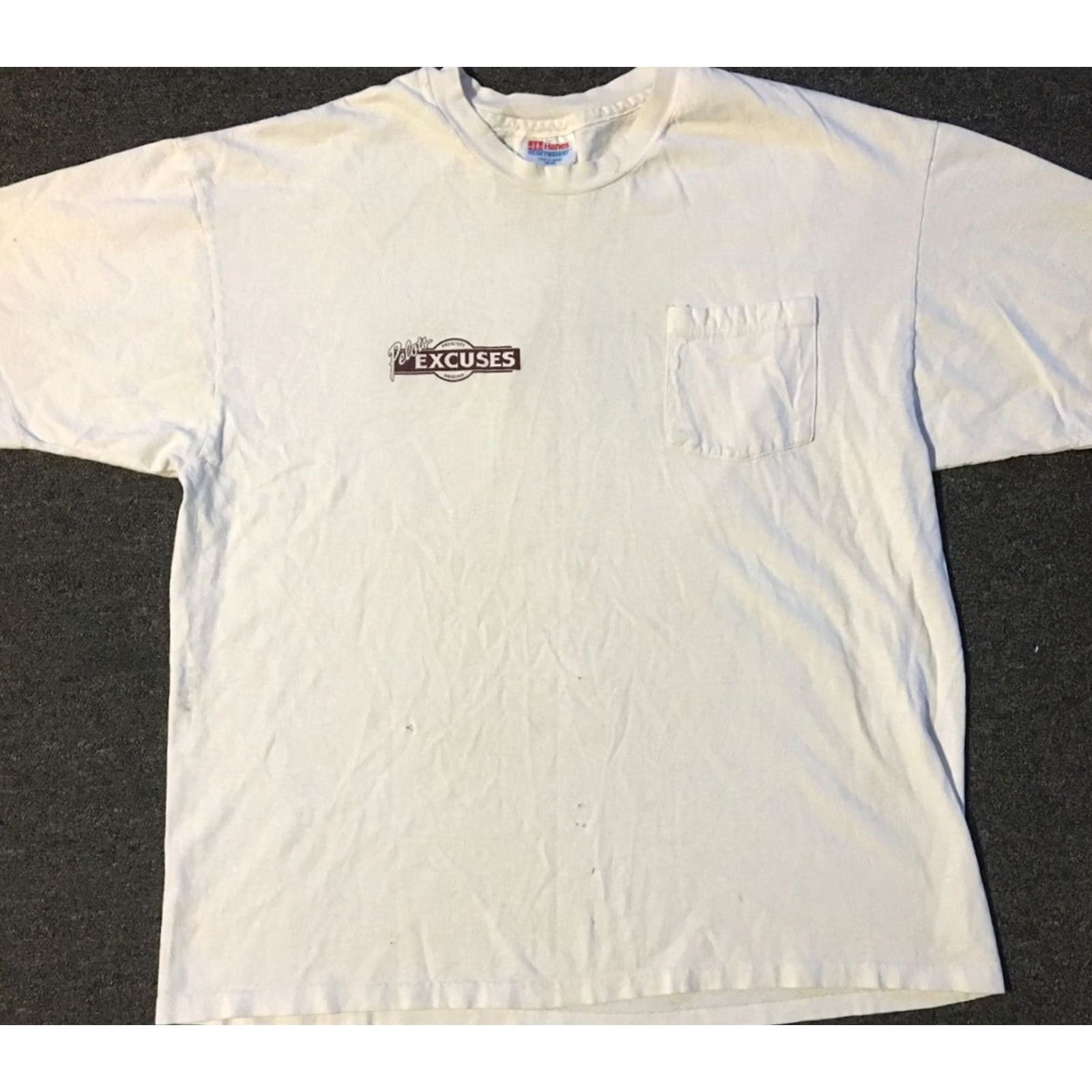 Vintage VINTAGE Pelots Excuses Prescott Arizona Bar Faded Distressed Shirt L White Black? Size US L / EU 52-54 / 3 - 2 Thumbnail