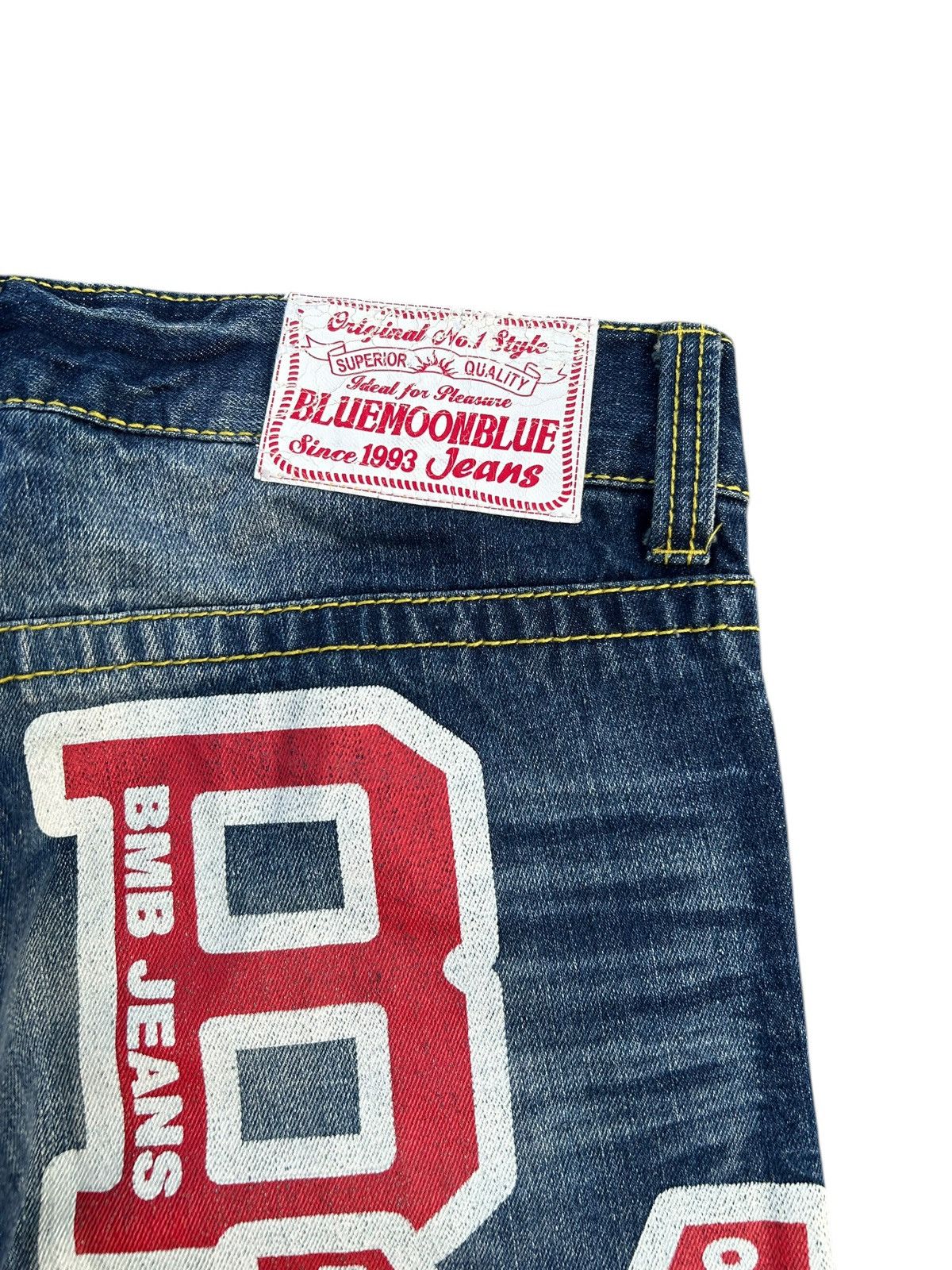 Kapital Japanese Blue moon Blue Distressed Denim Jeans Size US 32 / EU 48 - 7 Thumbnail