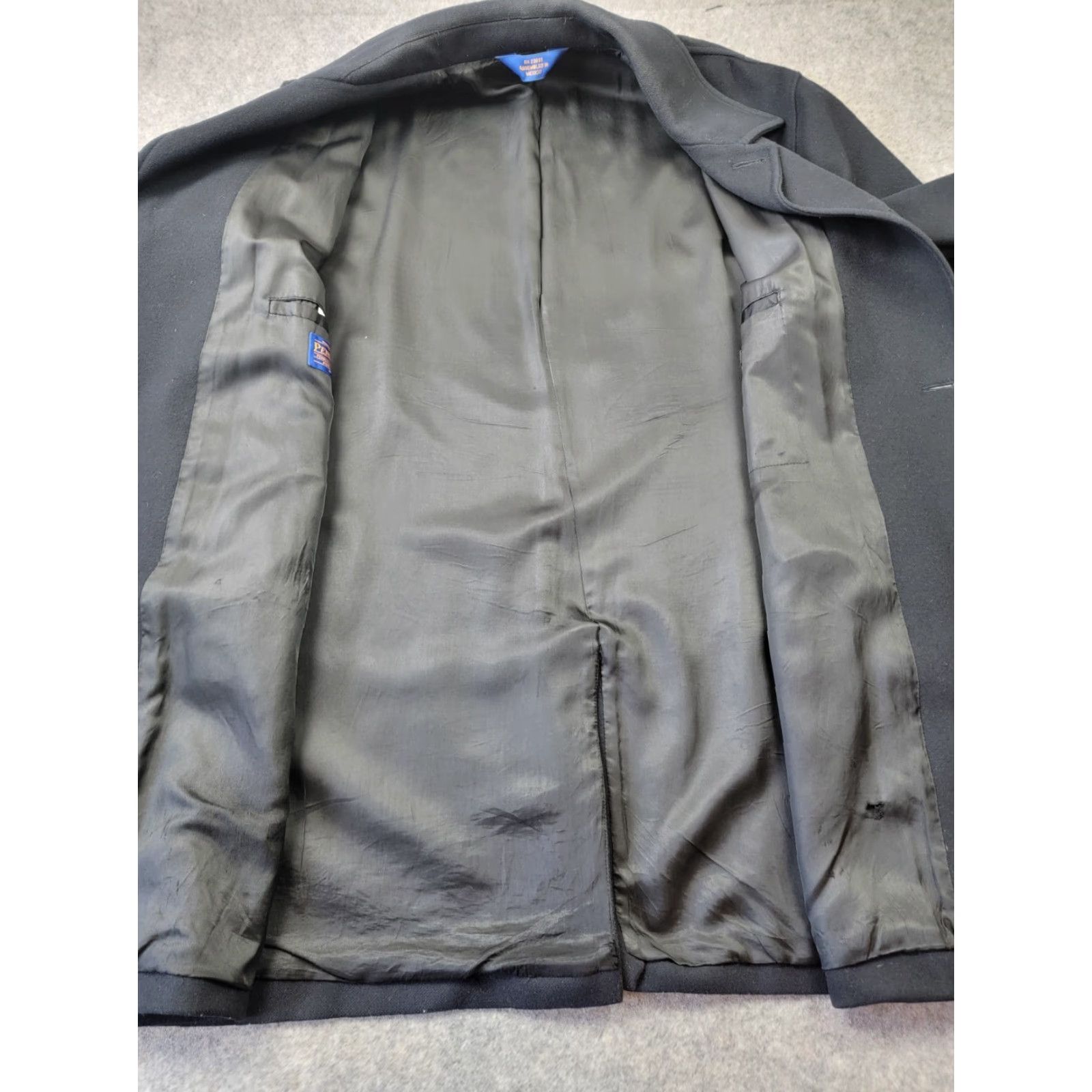 Pendleton Pendleton Overcoat Mens XL Black Wool Nylon Cashmere Winter Classic Long Coat Button Lined Pockets Fall Winter Size US XL / EU 56 / 4 - 7 Thumbnail