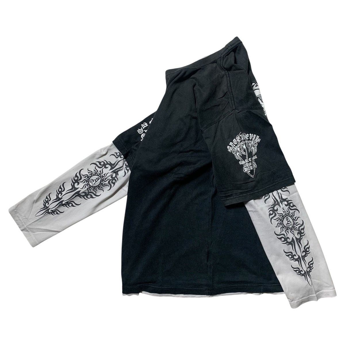 Japanese Brand 🕺Y2k Style Angel Devil Dragon Double Layerd Longsleeve Size US L / EU 52-54 / 3 - 10 Thumbnail