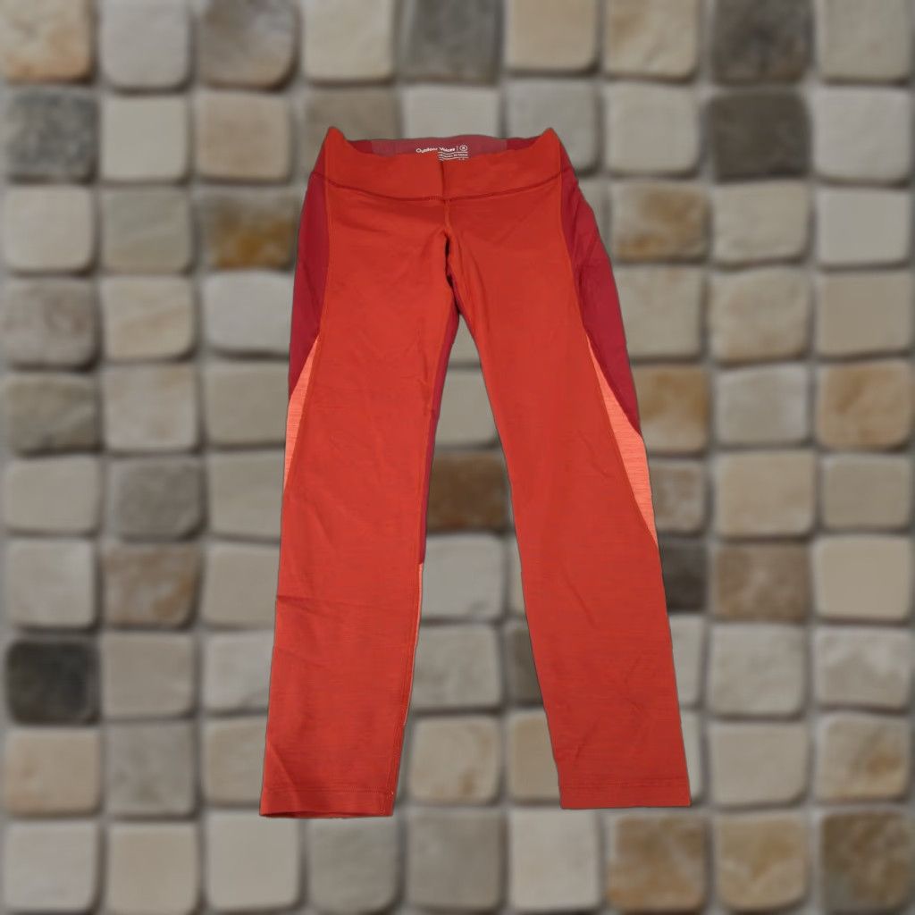 Outdoor Voices Outdoor Voices Leggings Women's Medium Red Colorblock Cropped Athletic Compression Run Yoga Activewear Colorful Womens Size 32" / US 10 / IT 46 - 1 Thumbnail