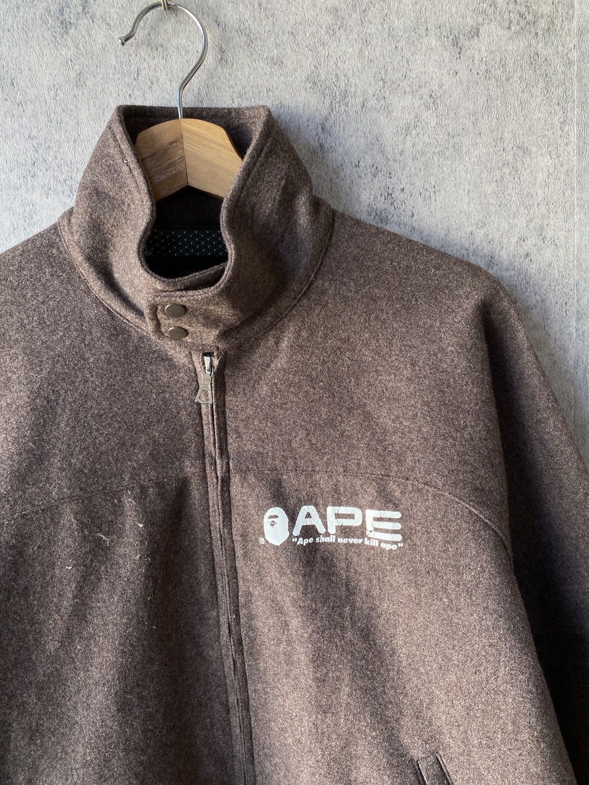 Bape Vintage 90s Gore Windstopper A Bathing Ape Wool Jacket Size US S / EU 44-46 / 1 - 4 Thumbnail