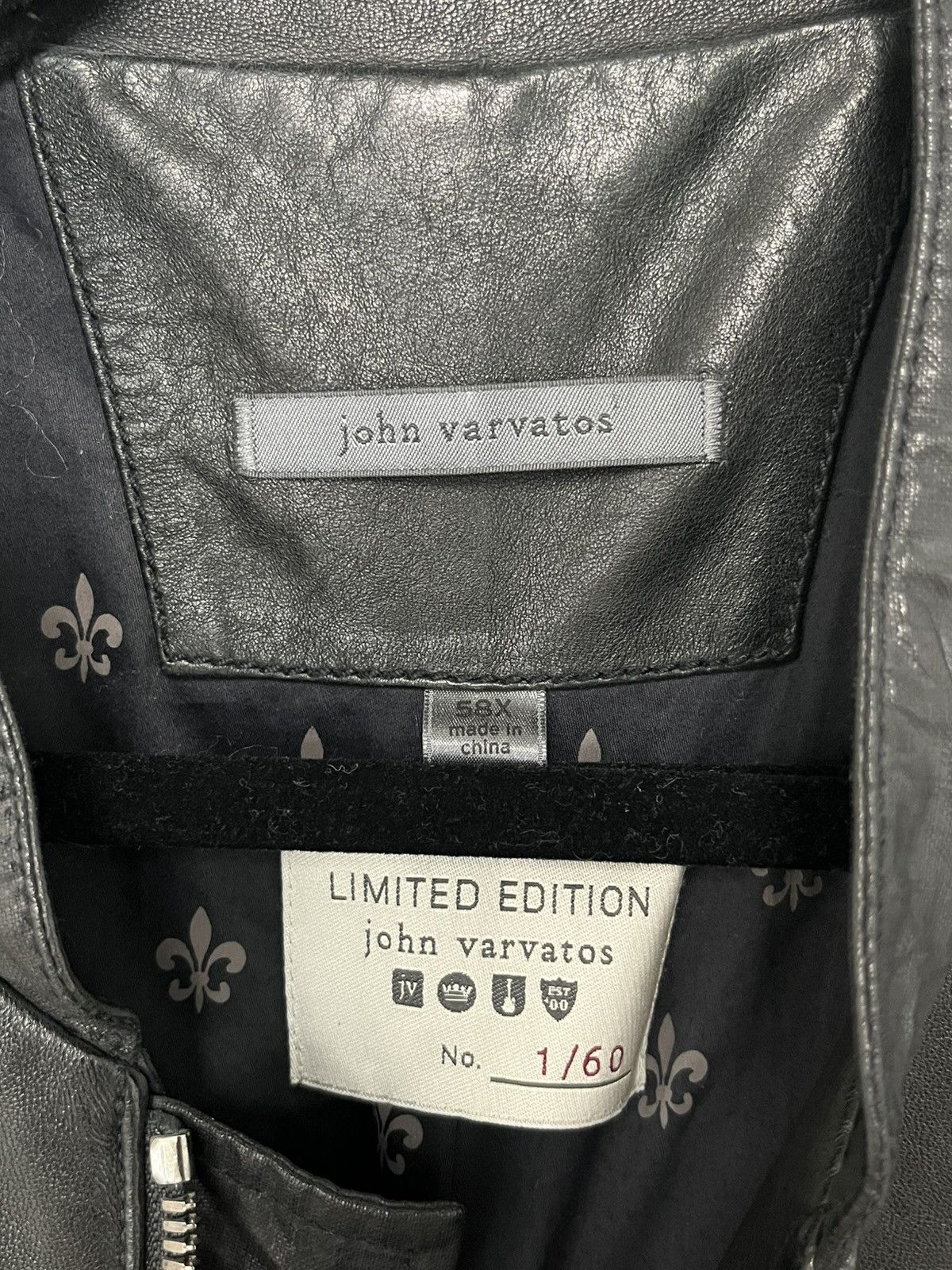 John Varvatos Limited edition leather biker jacket. Size 58x USA 48 XXL Size US XXL / EU 58 / 5 - 8 Thumbnail