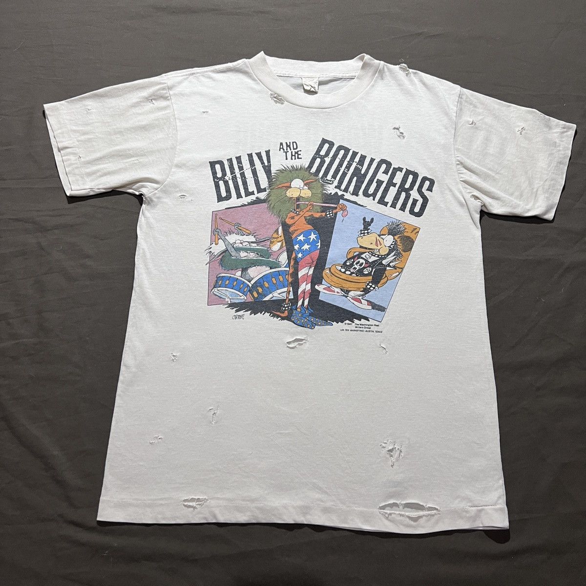 Vintage Vintage 80s Billy And The Boingers World Tour Thrashed Humor Size US M / EU 48-50 / 2 - 5 Thumbnail