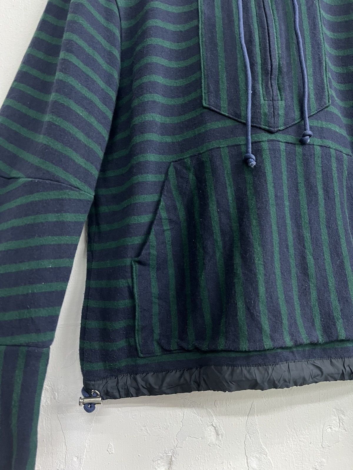 Sacai SACAI HALFZIP STRIPED HOODIE Size US M / EU 48-50 / 2 - 7 Thumbnail