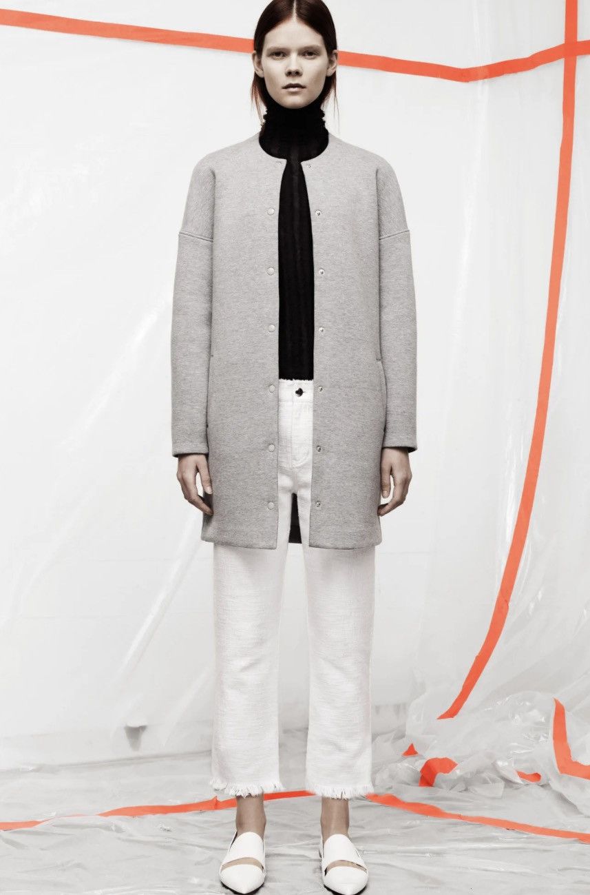T by Alexander Wang T Alexander Wang Women’s Grey Long Sleeve Cardigan Sweater Size XS / US 0-2 / IT 36-38 - 2 Thumbnail