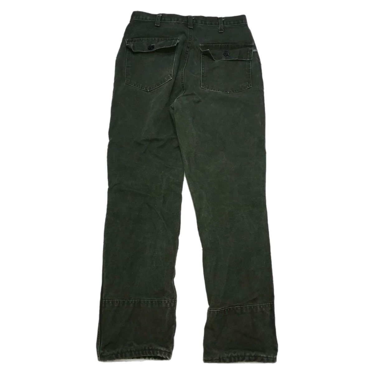 Vintage Green Duck Canvas Double Knee Uniform Pants