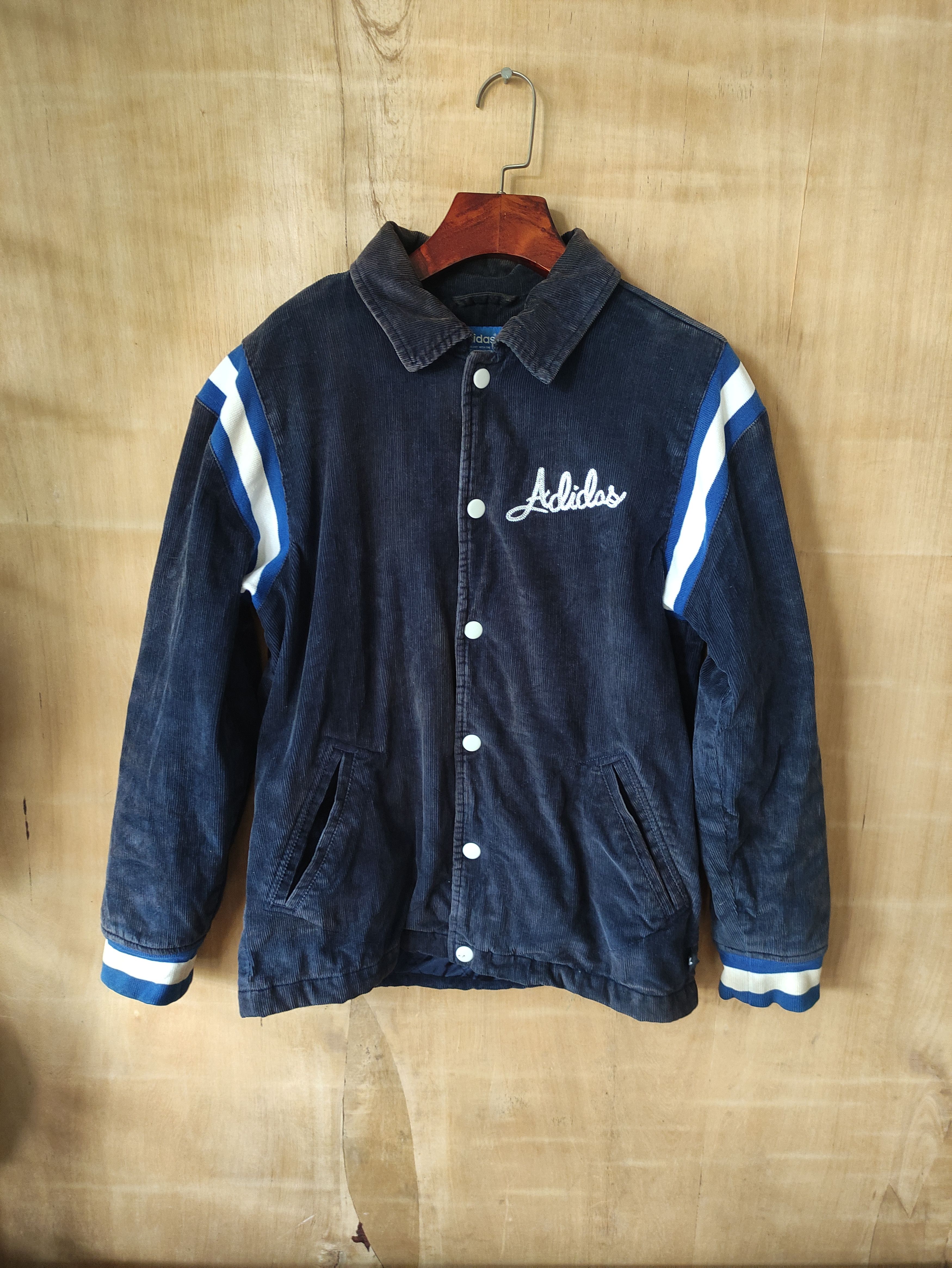 Adidas ADIDAS ORIGINALS JACKET BLOUSON CORDUROY PADDED NAVY Size US S / EU 44-46 / 1 - 12 Thumbnail