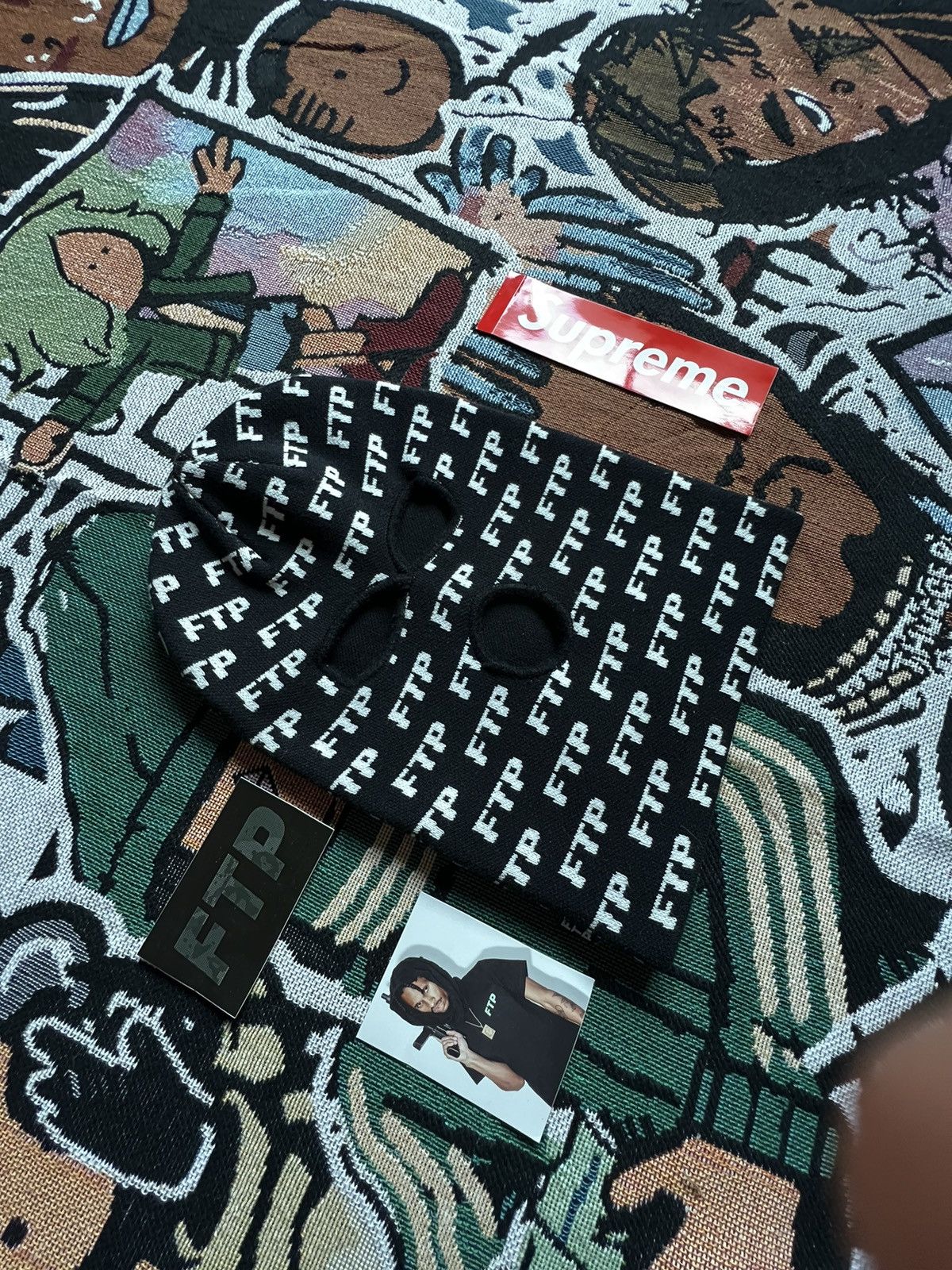Fuck The Population 🩸FTP Black Ski Mask 🩸 Size ONE SIZE - 2 Thumbnail