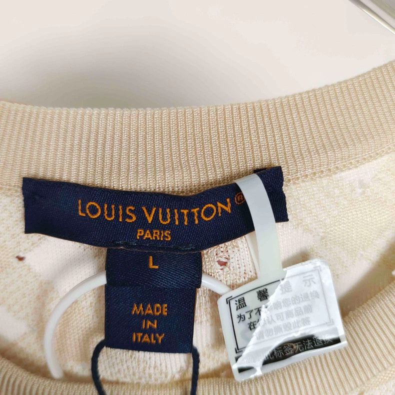 Louis Vuitton Louis Vuitton Cropped khaki check knit short sleeves Size L / US 10 / IT 46 - 6 Thumbnail