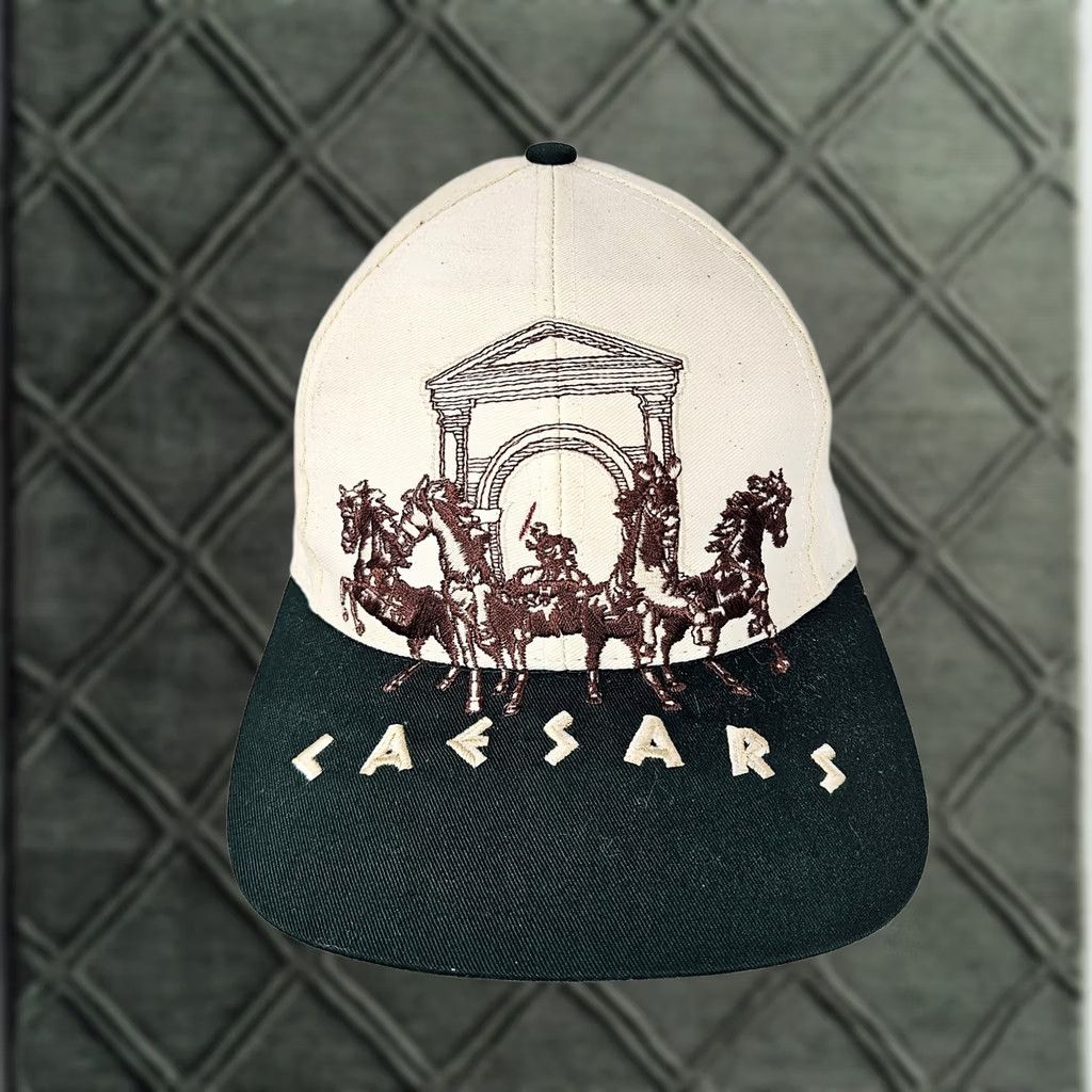 Vintage VINTAGE Caesars Atlantic City Hat Cap Snap Back One Size White Mens Green Bill Size ONE SIZE - 1 Thumbnail